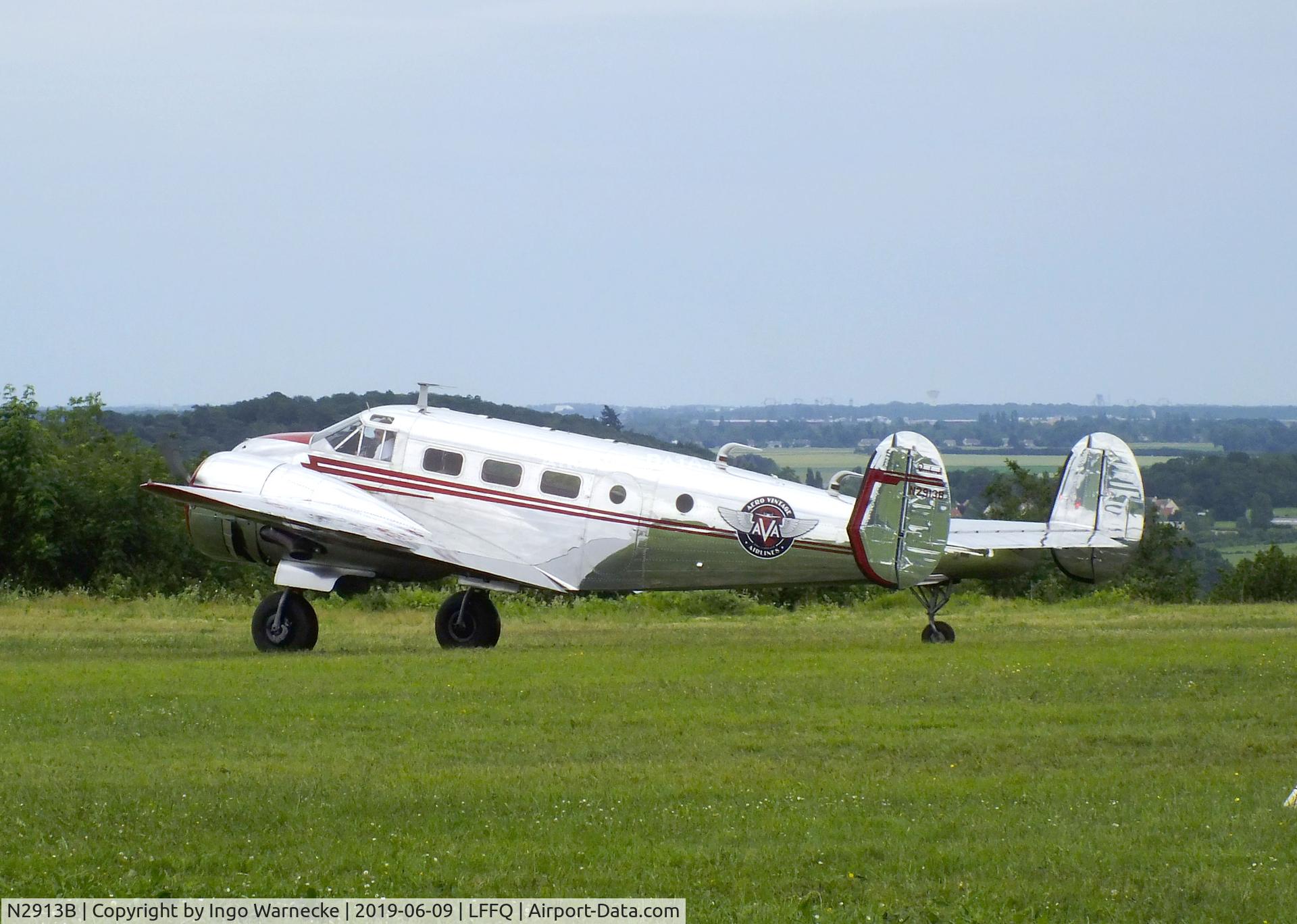 N2913B, 1953 Beech D18S C/N A-963, Beechcraft D18S Twin Beech at the Meeting Aerien 2019, La-Ferte-Alais