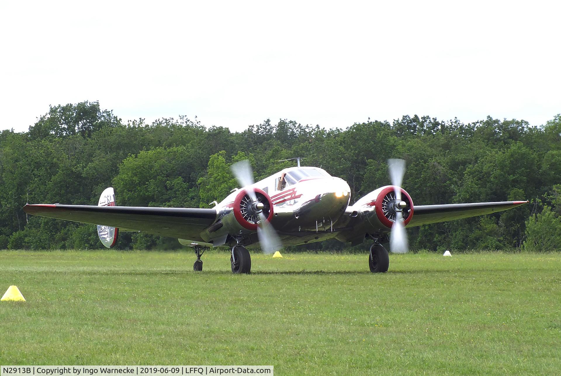 N2913B, 1953 Beech D18S C/N A-963, Beechcraft D18S Twin Beech at the Meeting Aerien 2019, La-Ferte-Alais