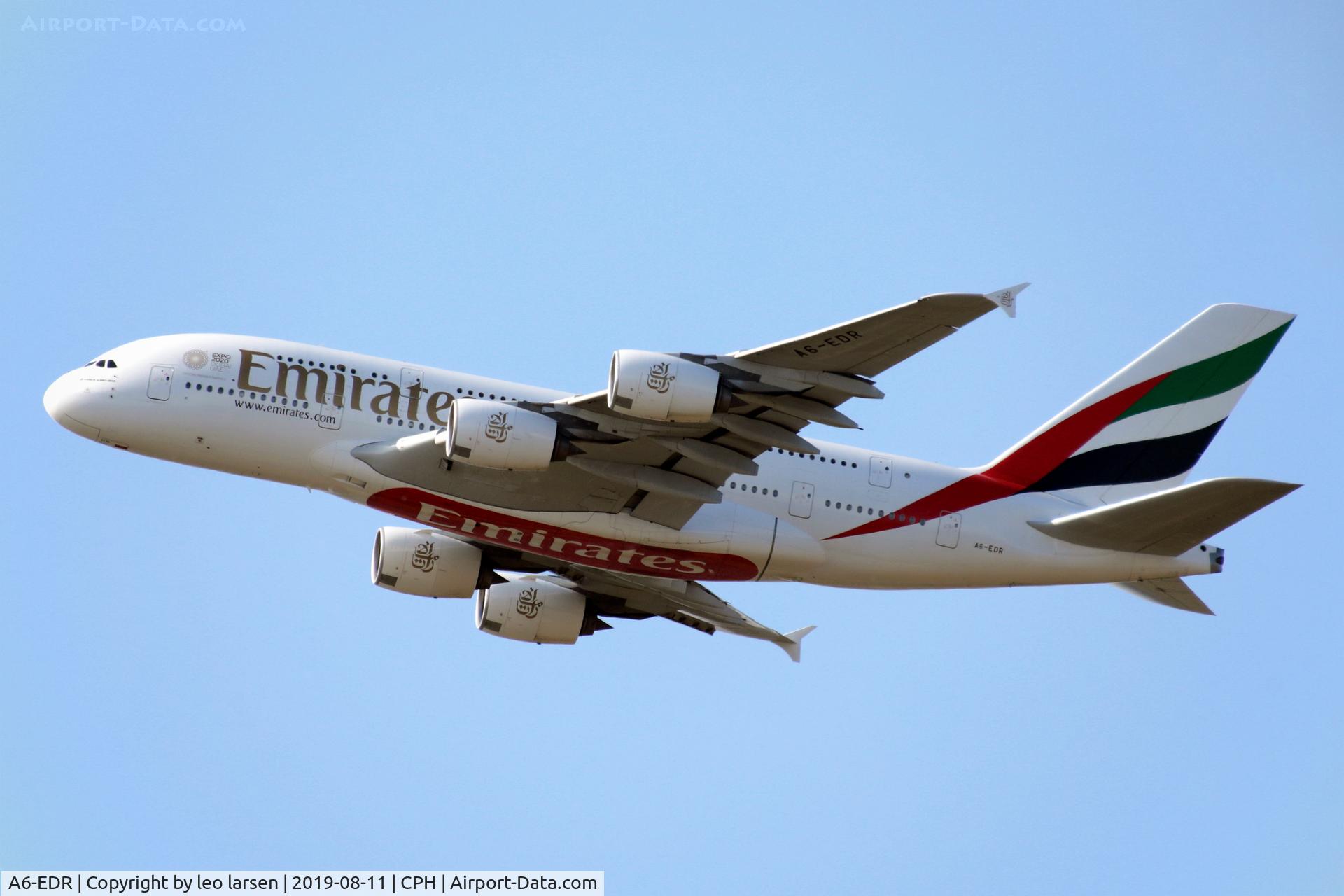 A6-EDR, 2011 Airbus A380-861 C/N 083, Copenhagen 11.8.2019 T/O R-22L