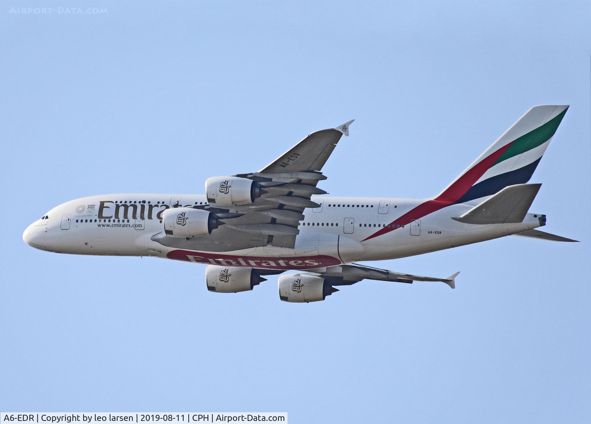 A6-EDR, 2011 Airbus A380-861 C/N 083, Copenhagen 11.8.2019 T/O R-22L