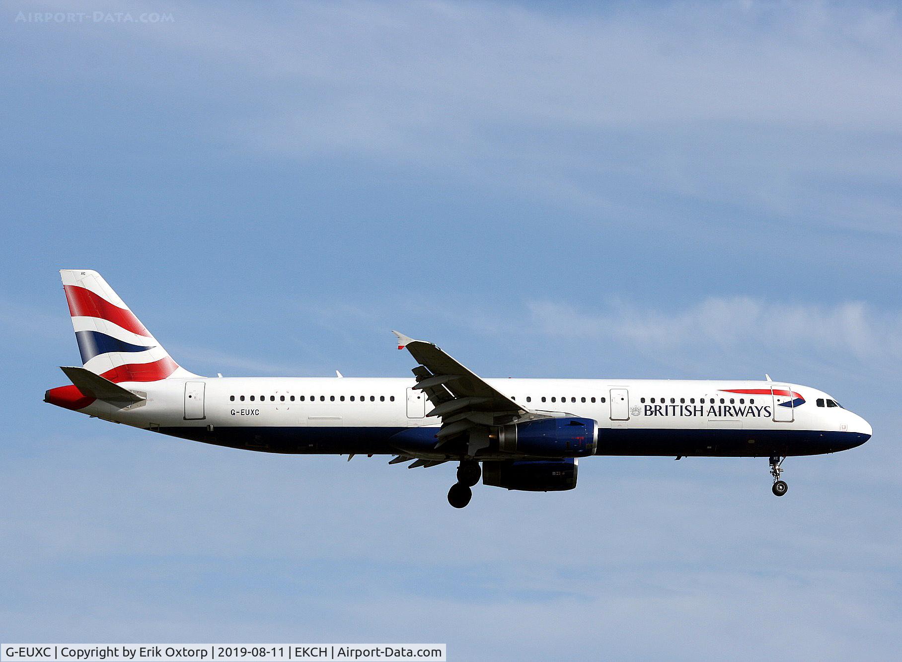 G-EUXC, 2004 Airbus A321-231 C/N 2305, G-EUXC landing rw 22L