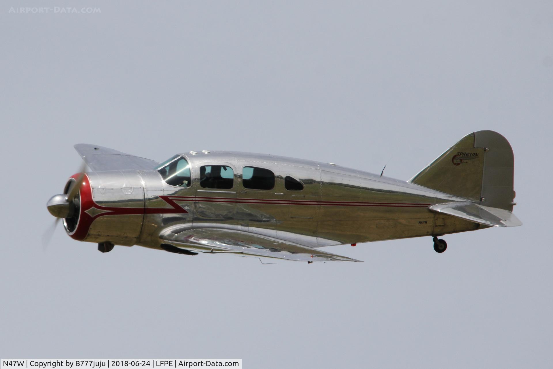 N47W, 1939 Spartan 7W Executive C/N 25, at Meaux Airshow