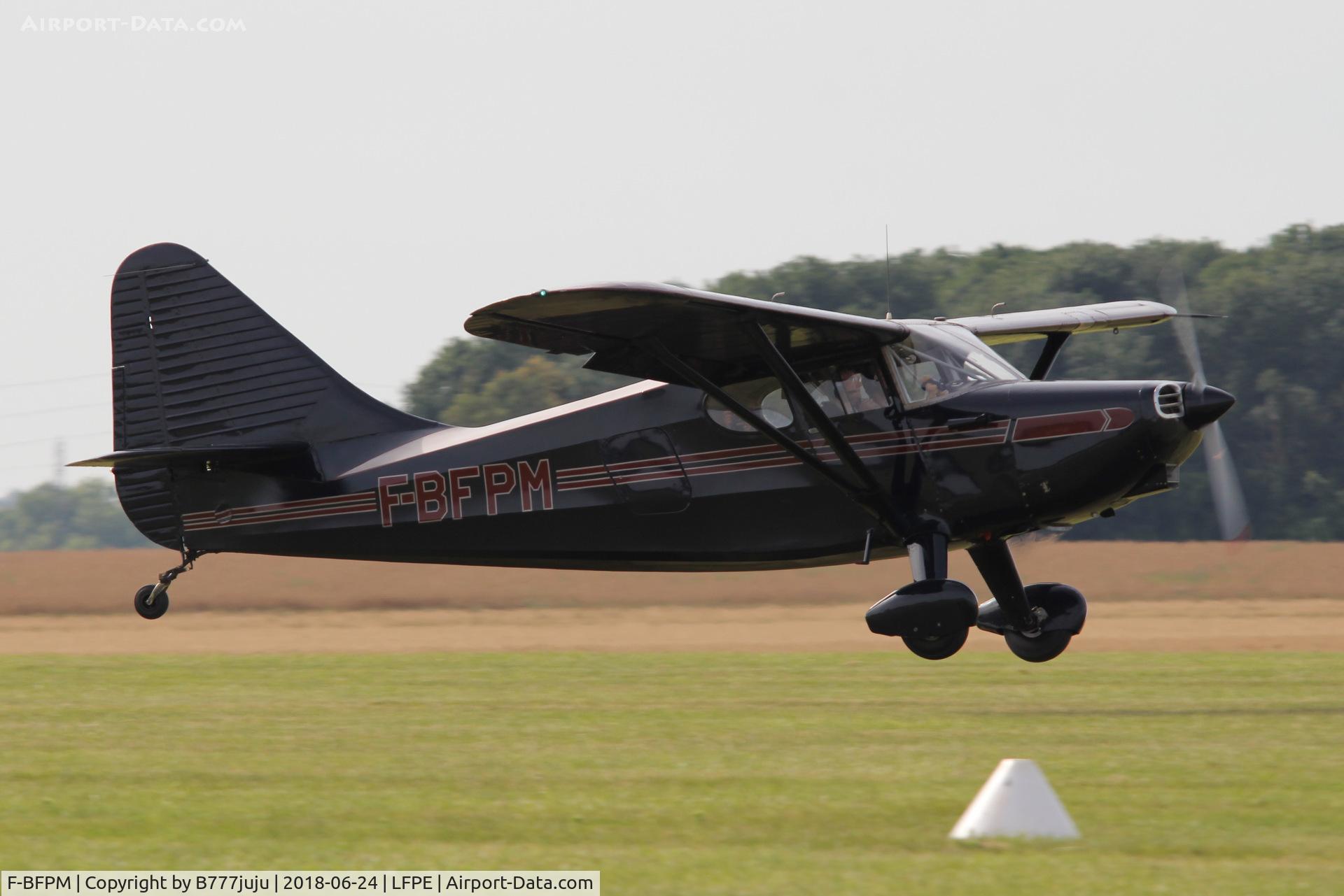 F-BFPM, 1949 Stinson 108-3 Voyager C/N 108-5080, at Meaux Airshow