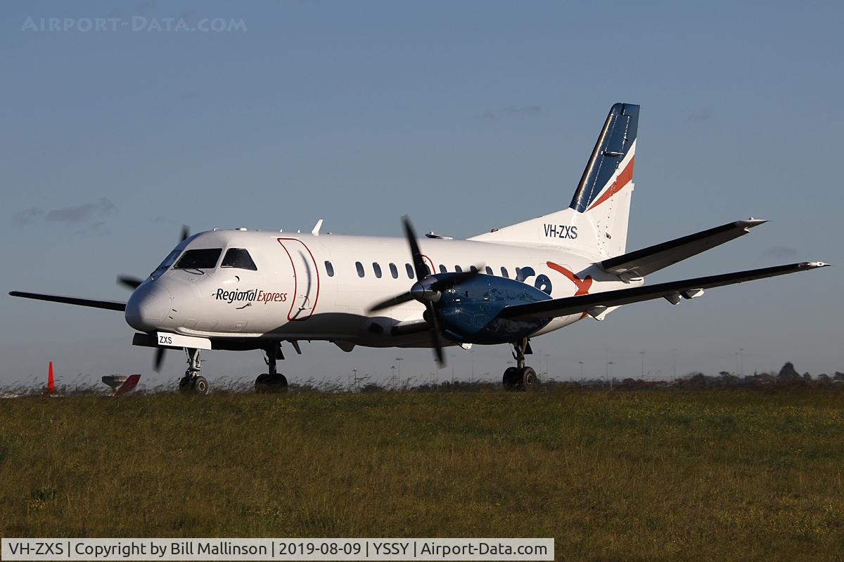 VH-ZXS, 1990 Saab 340B C/N 340B-179, away to YORG