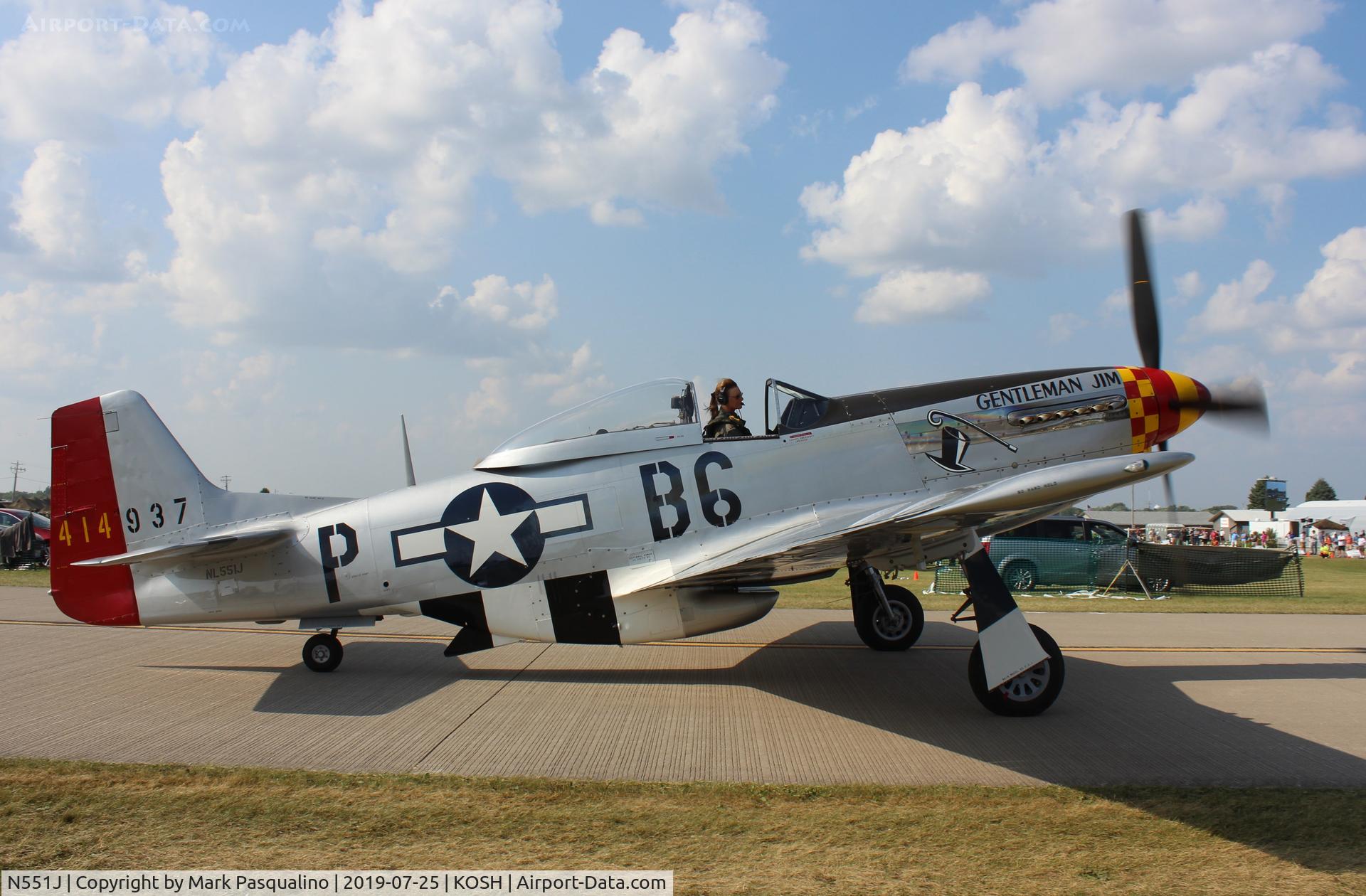 N551J, 1957 North American P-51D Mustang C/N 44-74230, North American P-51D