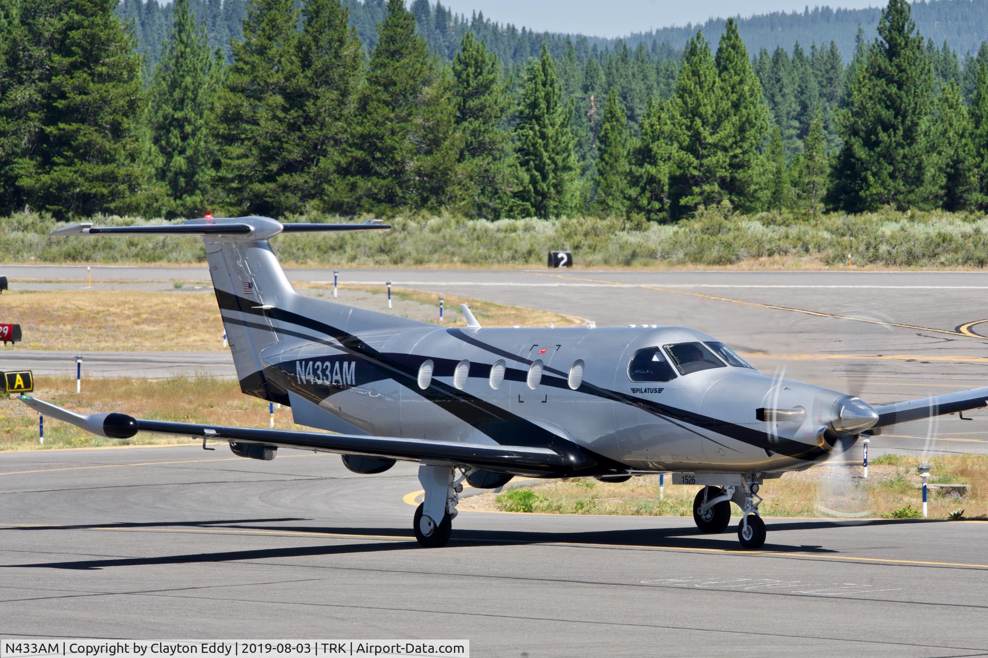 N433AM, 2015 Pilatus PC-12/47E C/N 1526, Truckee Airport California 2019.