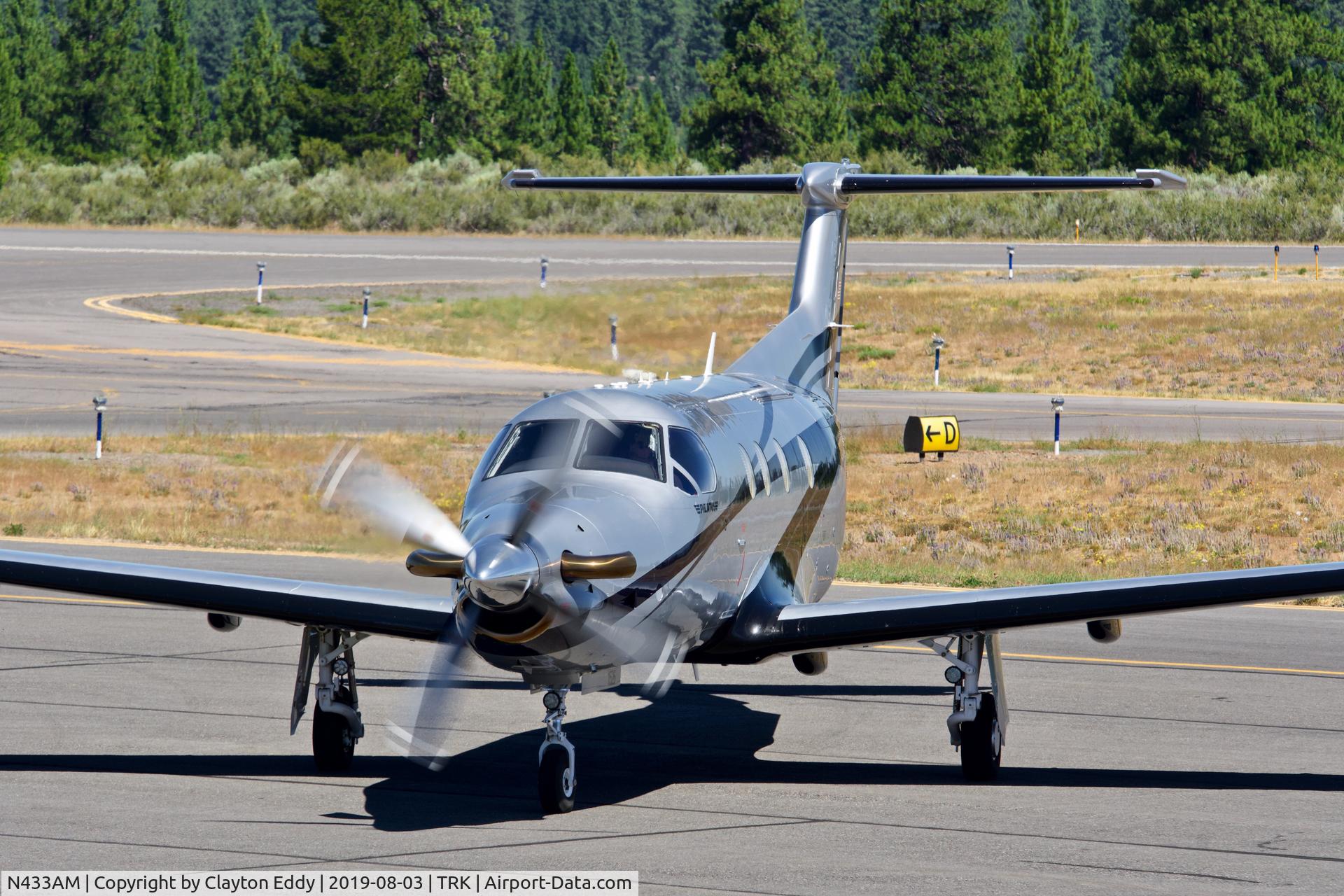 N433AM, 2015 Pilatus PC-12/47E C/N 1526, Truckee Airport California 2019.