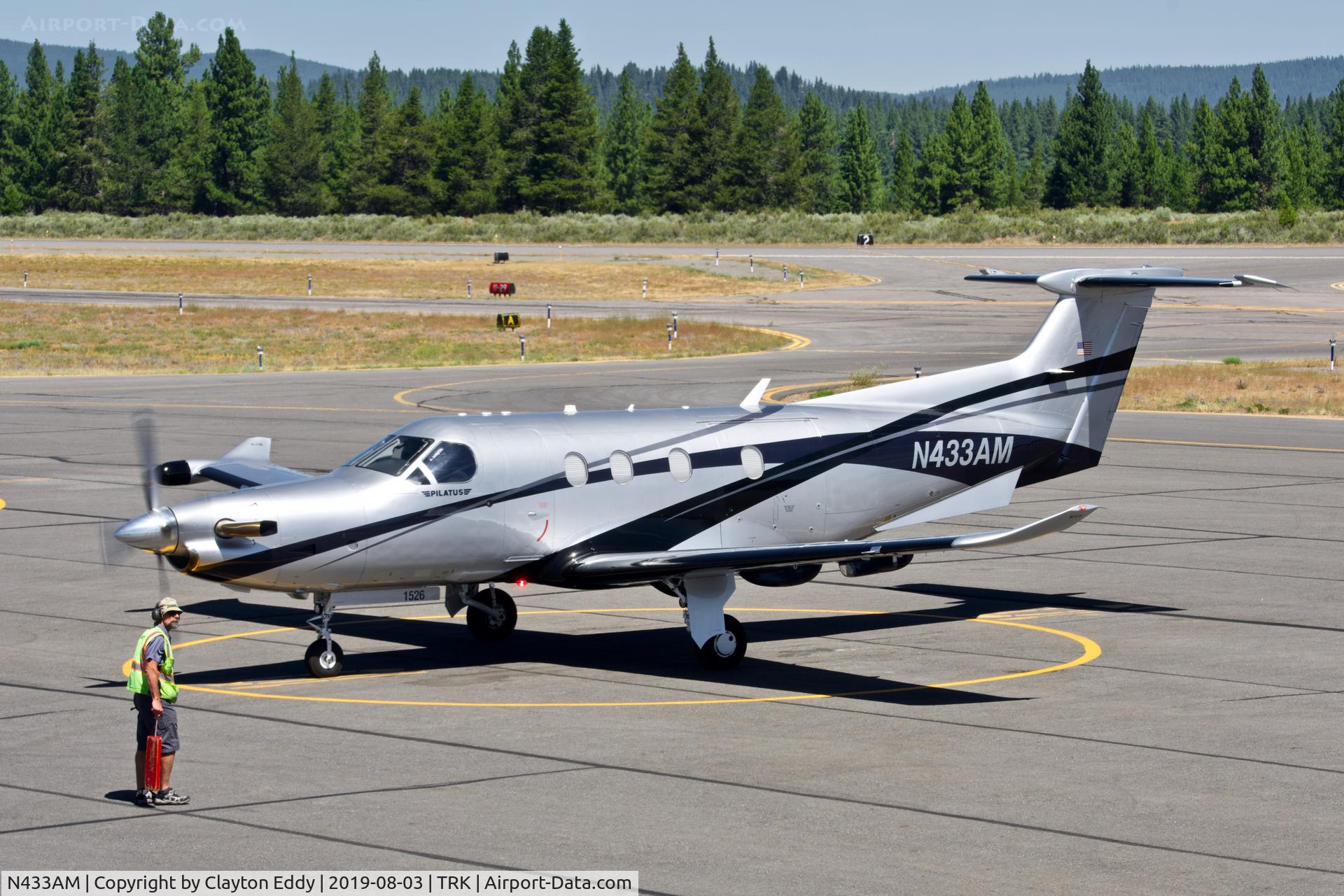 N433AM, 2015 Pilatus PC-12/47E C/N 1526, Truckee Airport California 2019.