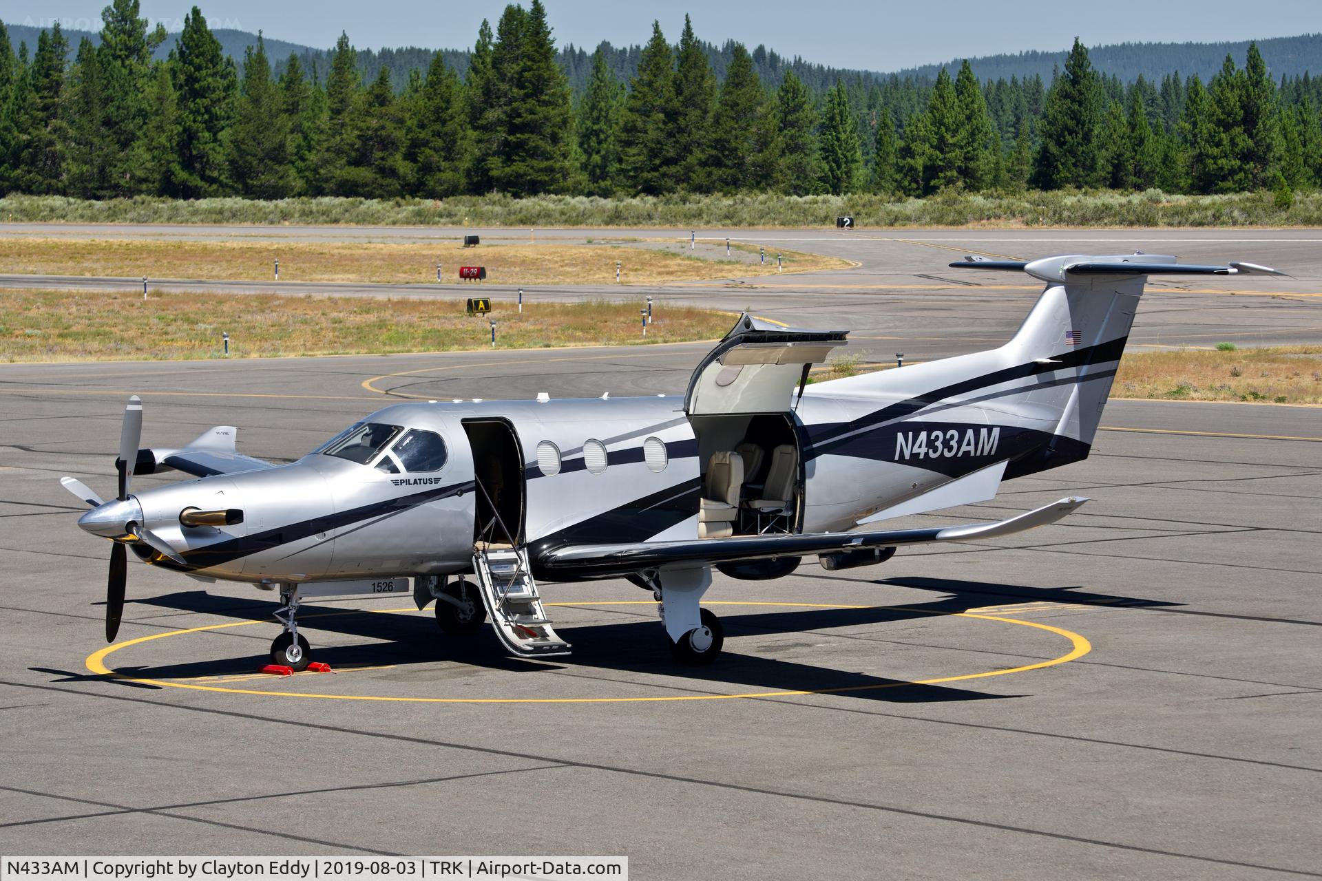N433AM, 2015 Pilatus PC-12/47E C/N 1526, Truckee Airport California 2019.