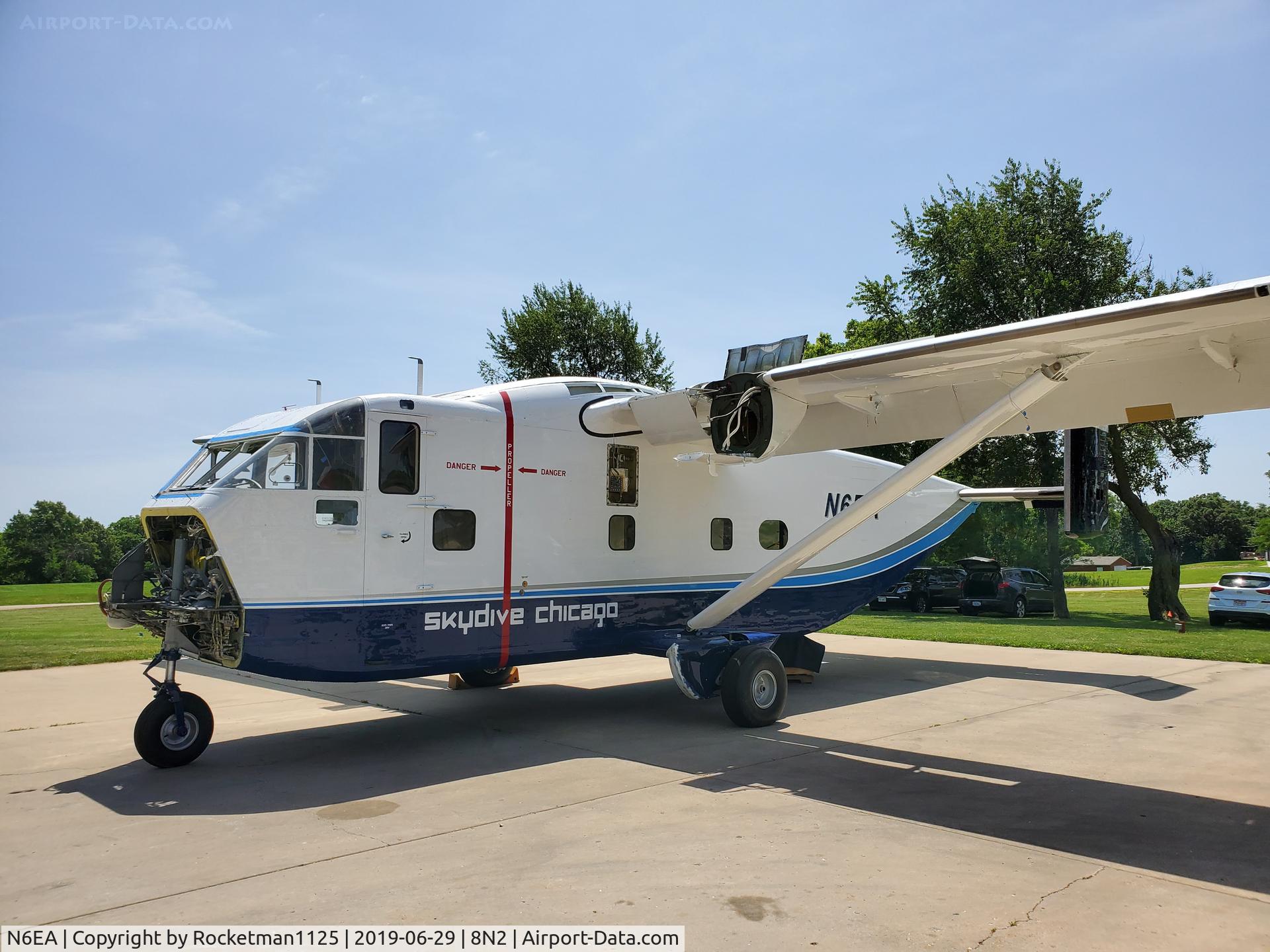 N6EA, 1967 Short SC-7 Skyvan 3 C/N SH.1843, Taken at Skydive Chicago,  AC under rebuild as N6EA,  formerly  N51NS