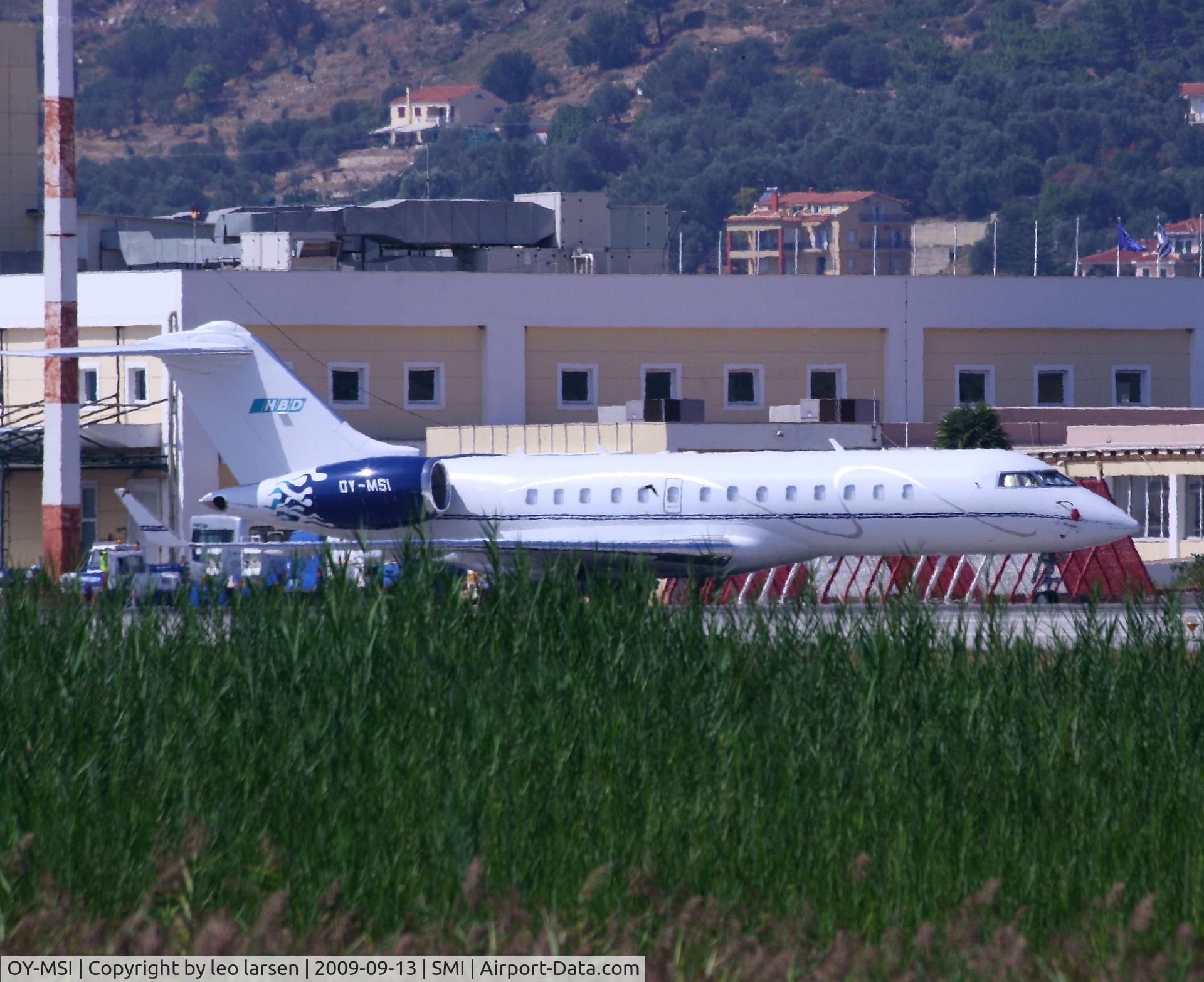 OY-MSI, 1999 Bombardier BD-700-1A10 Global Express C/N 9032, Samos 13.9.2009
