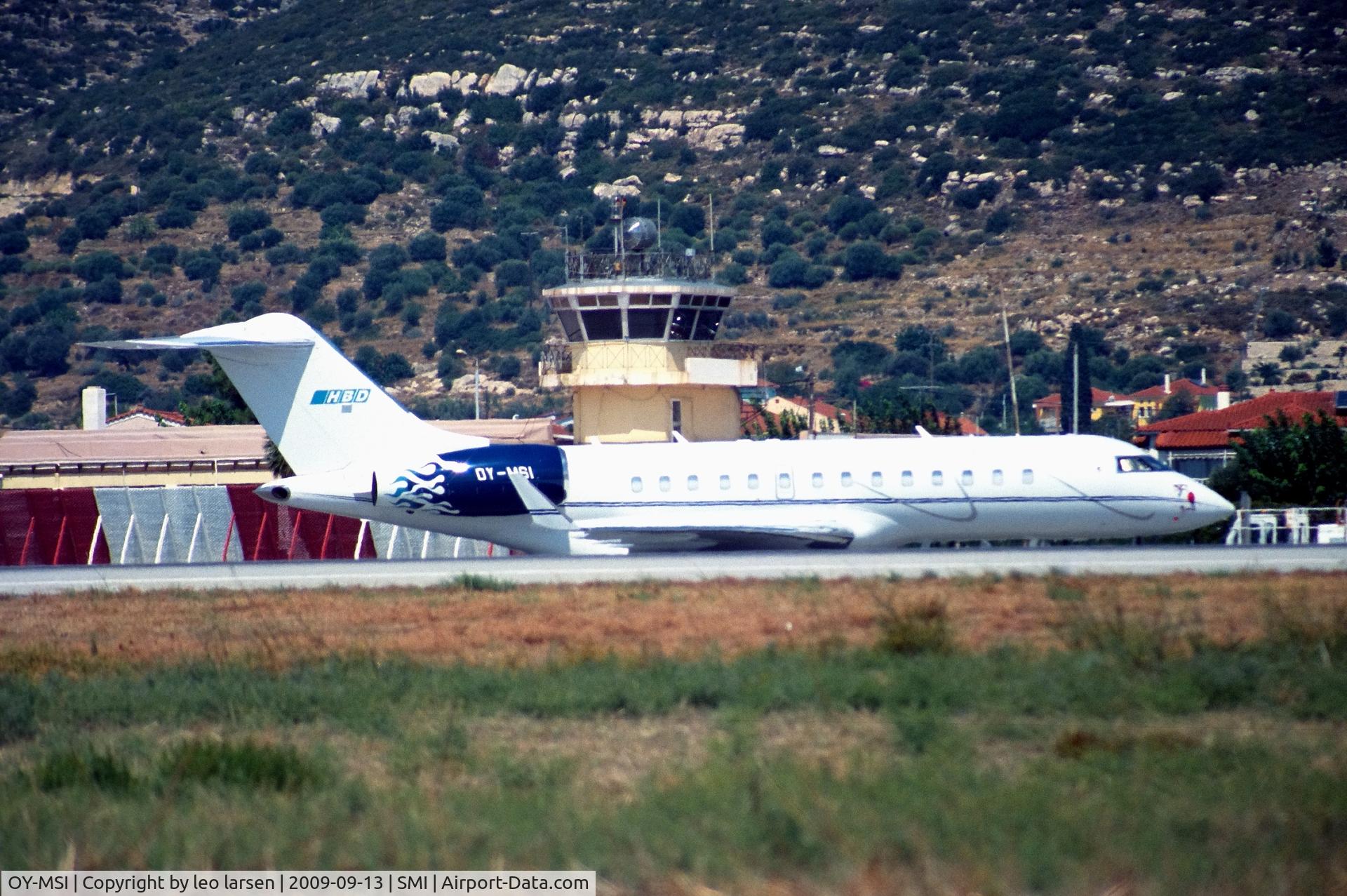 OY-MSI, 1999 Bombardier BD-700-1A10 Global Express C/N 9032, Samos 13.9.2009