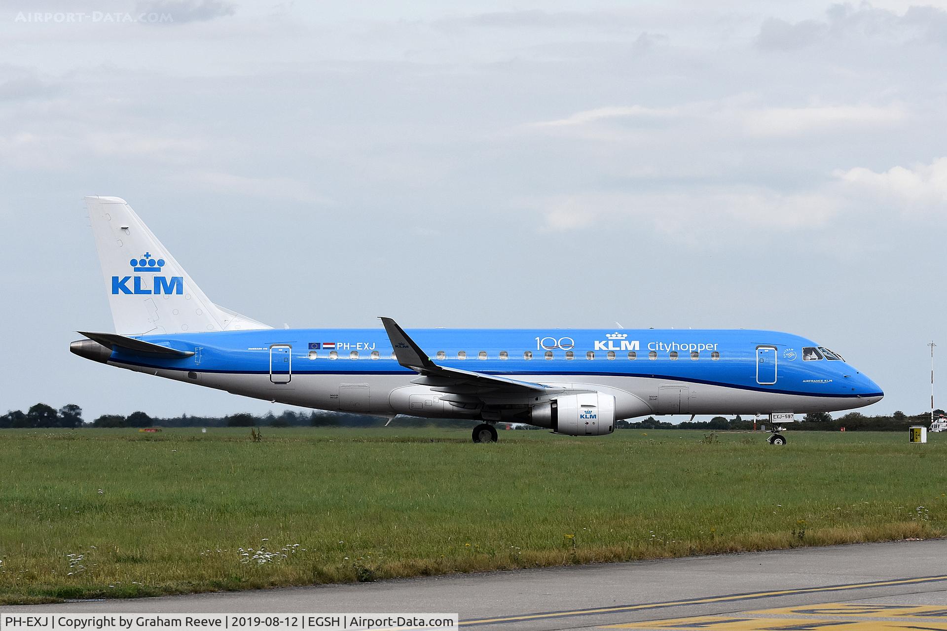 PH-EXJ, 2016 Embraer 175LR (ERJ-170-200LR) C/N 17000597, With 