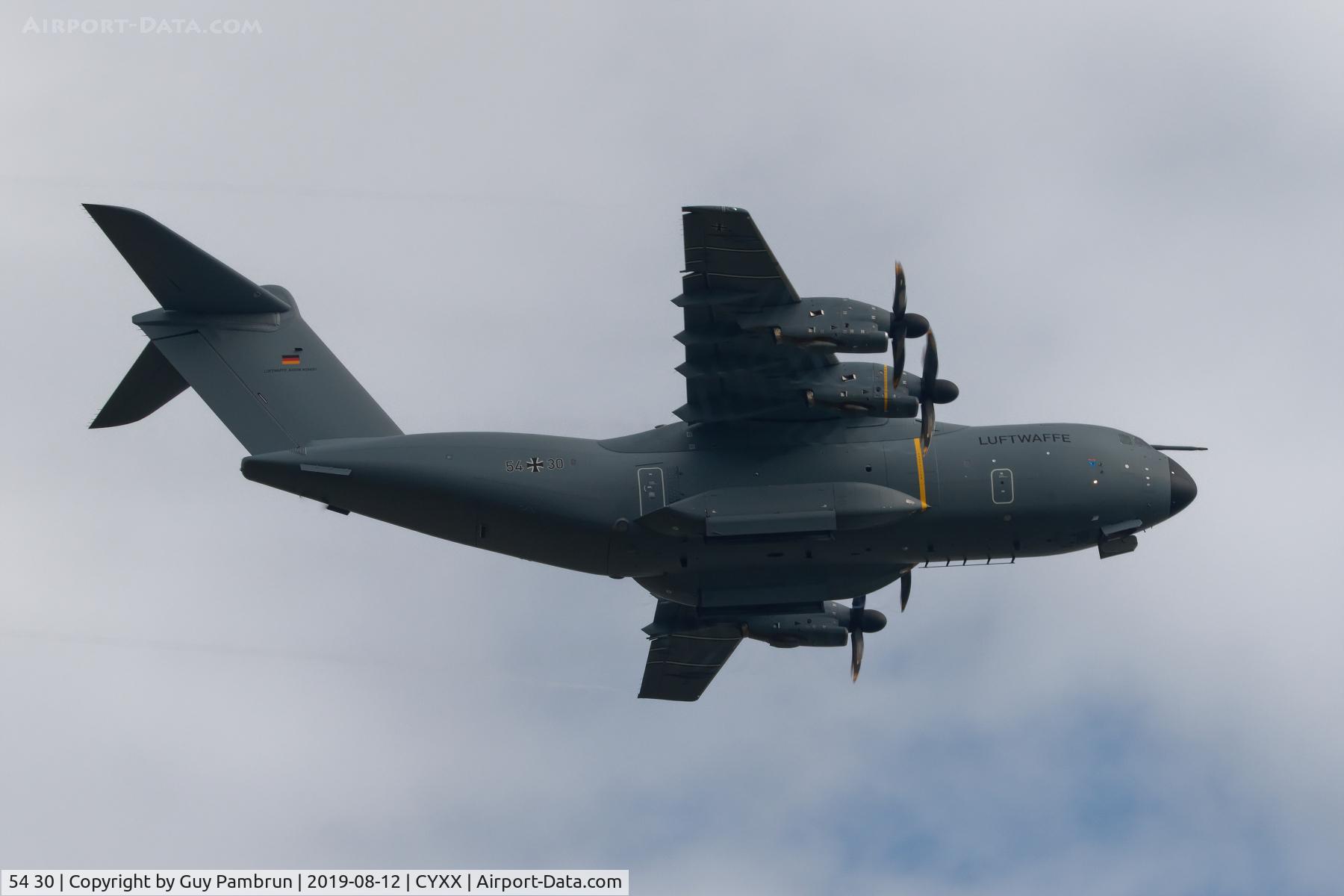 54 30, 2019 Airbus A400M Atlas C/N A4M091, Departing Abbotsford Airshow 2019