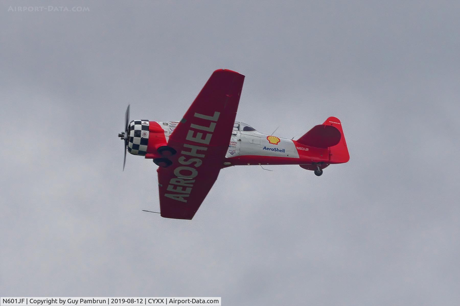 N601JF, 1943 North American AT-6C C/N 88-12151, Departing Abbotsford Airshow 2019