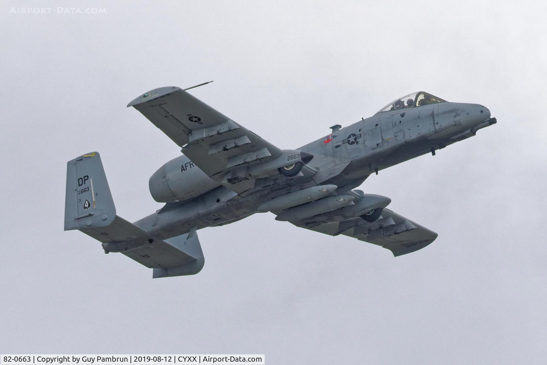 82-0663, 1982 Fairchild Republic A-10C Thunderbolt II C/N A10-0711, Departing Abbotsford Airshow 2019