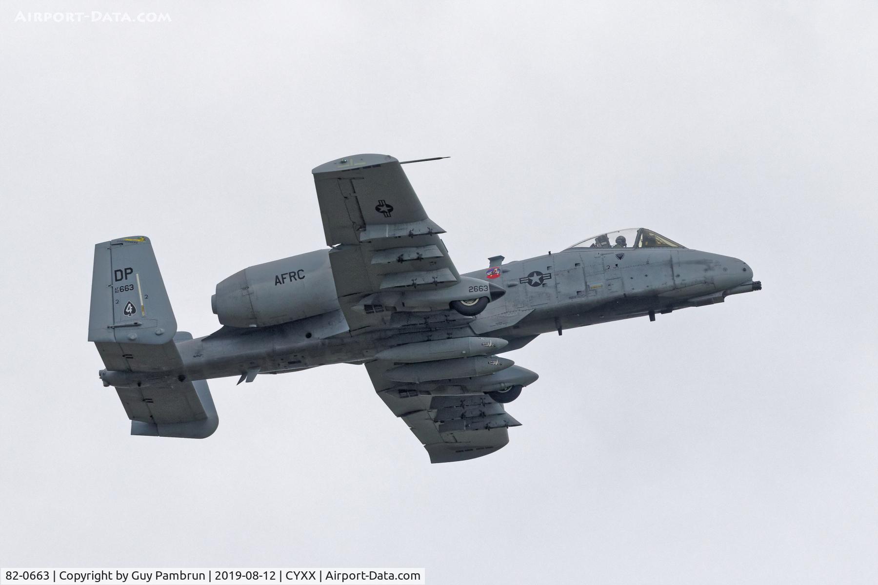82-0663, 1982 Fairchild Republic A-10C Thunderbolt II C/N A10-0711, Departing Abbotsford Airshow 2019