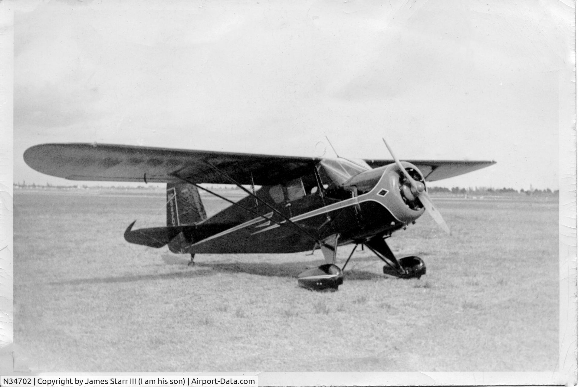 N34702, 1941 Rearwin Cloudster 8135 C/N 870, Originally owned by James Starr III who was a pilot for Pan American Airlines