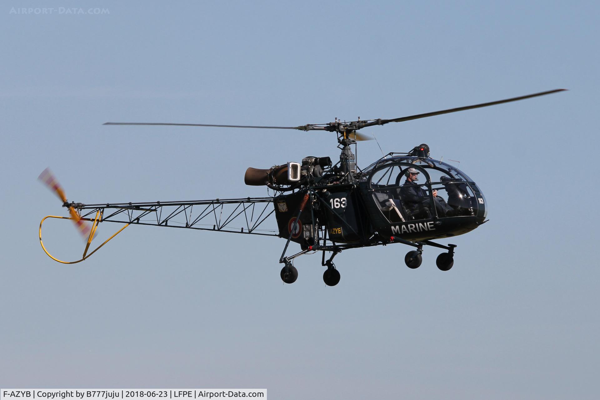 F-AZYB, Sud SE-313B Alouette II C/N 1163, at Meaux Airshow