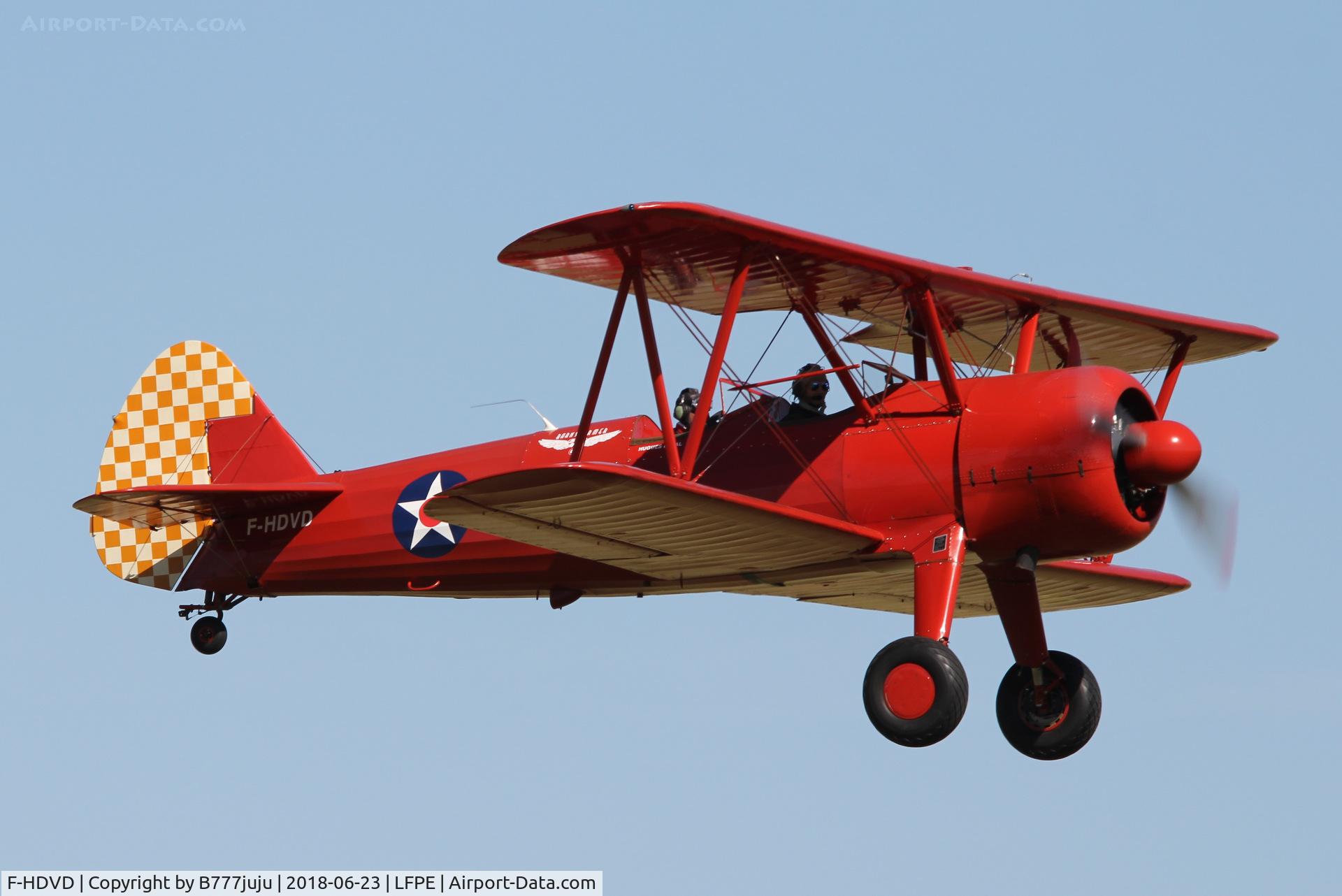 F-HDVD, 1940 Boeing A75N1 (PT-17) C/N 75-940, at Meaux Airshow