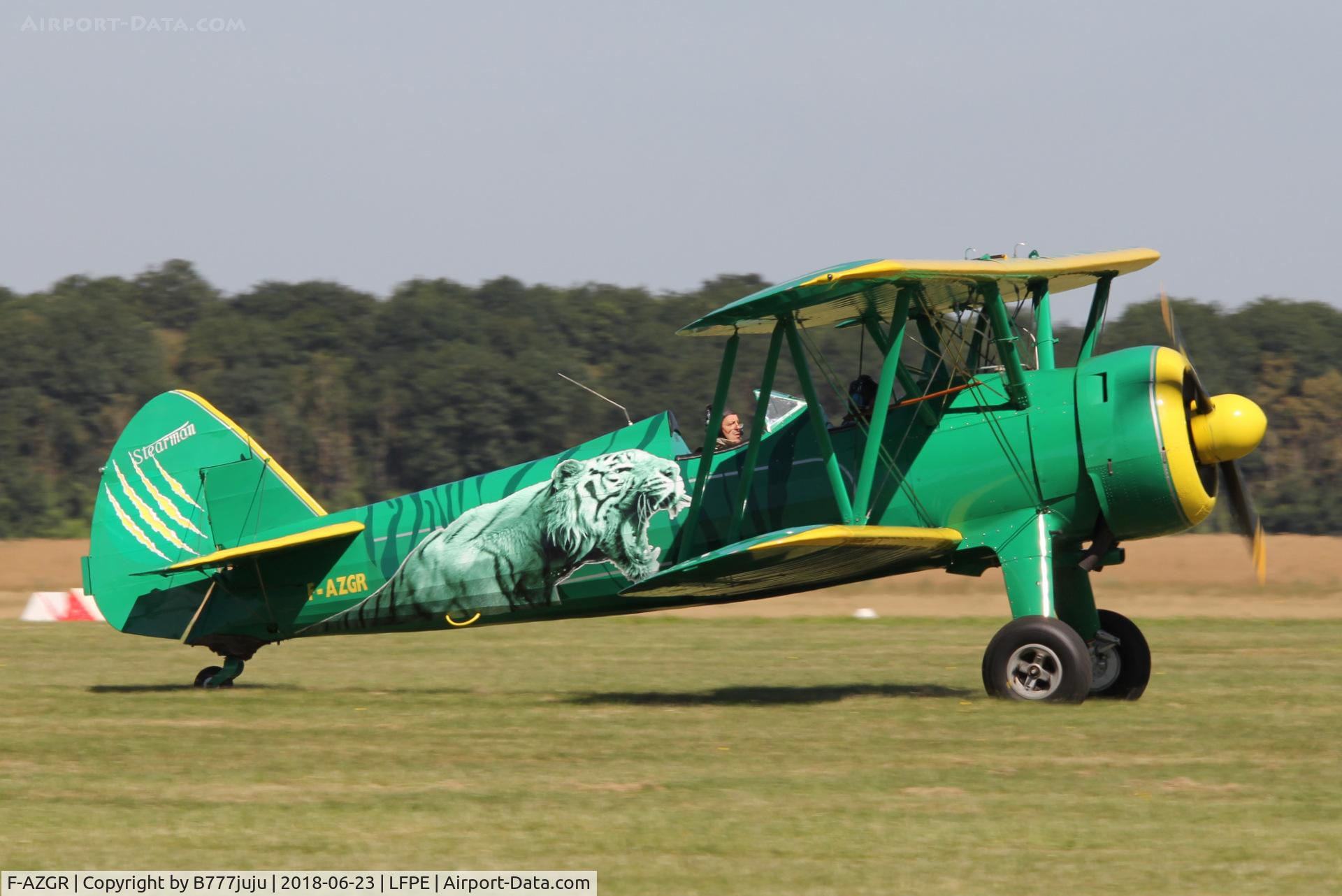 F-AZGR, Boeing N2S-3 Kaydet (B75N1) C/N 75-2650, at Meaux Airshow