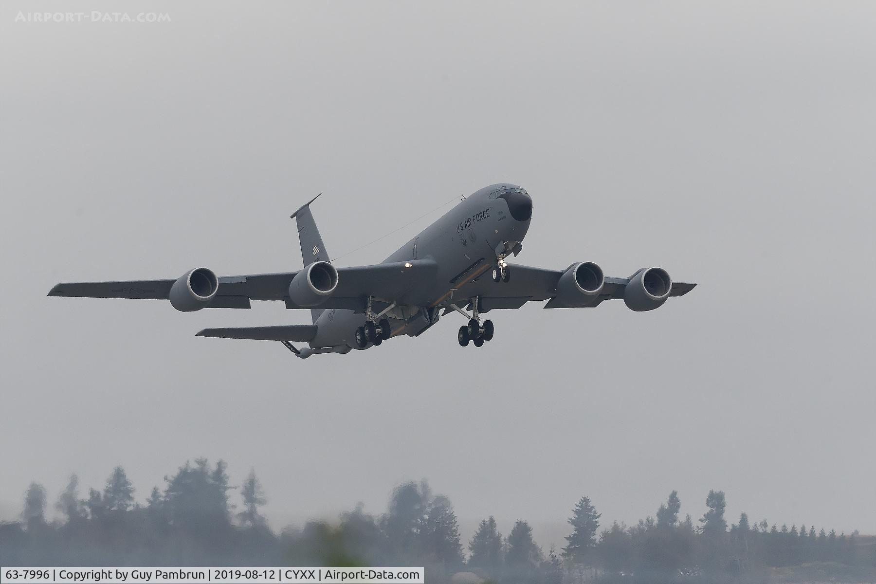 63-7996, 1963 Boeing KC-135R Stratotanker C/N 18613/T0652, Departing Abbotsford Airshow 2019