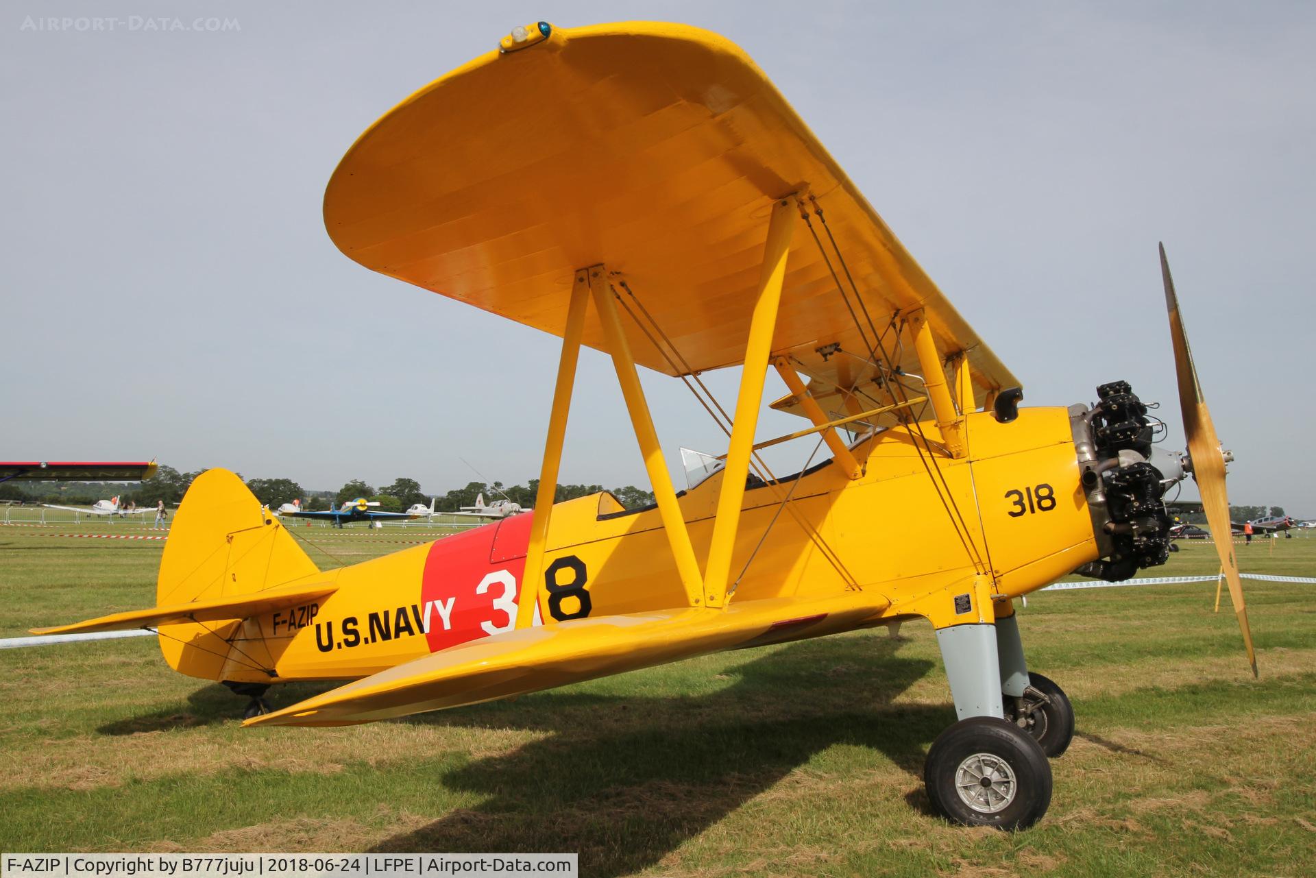F-AZIP, 1941 Boeing A75N1(PT17) C/N 75-341, at Meaux Airshow