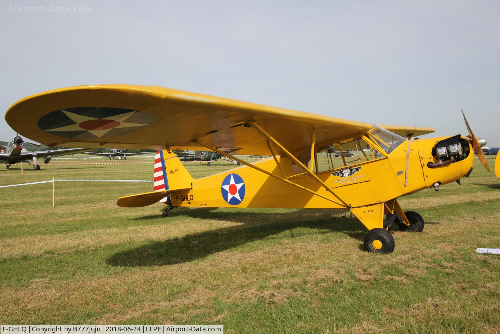 F-GHLQ, Piper J3C-65 Cub Cub C/N 15243, at Meaux Airshow