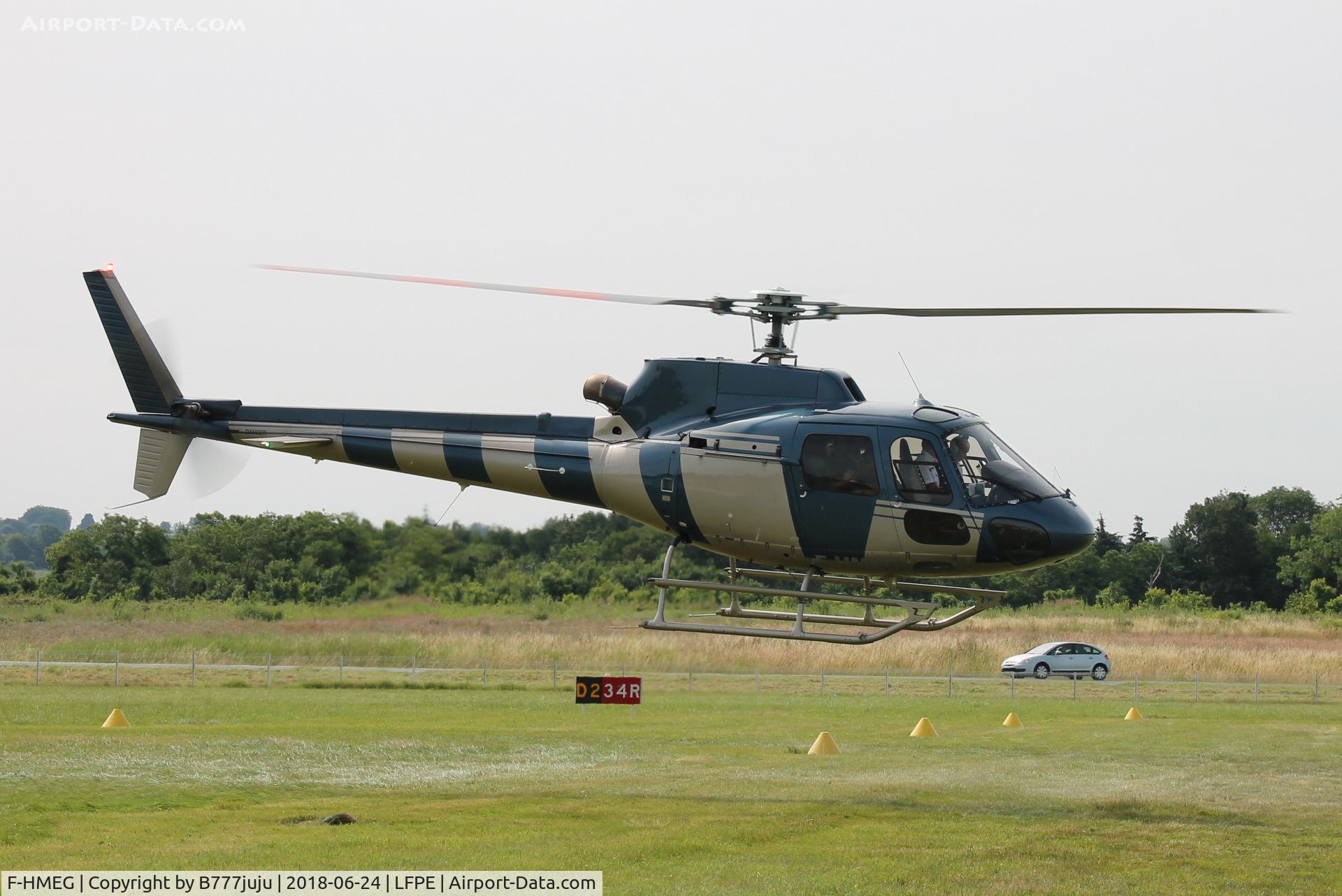 F-HMEG, Aerospatiale AS-350B-2 Ecureuil C/N 7414, at Meaux Airshow