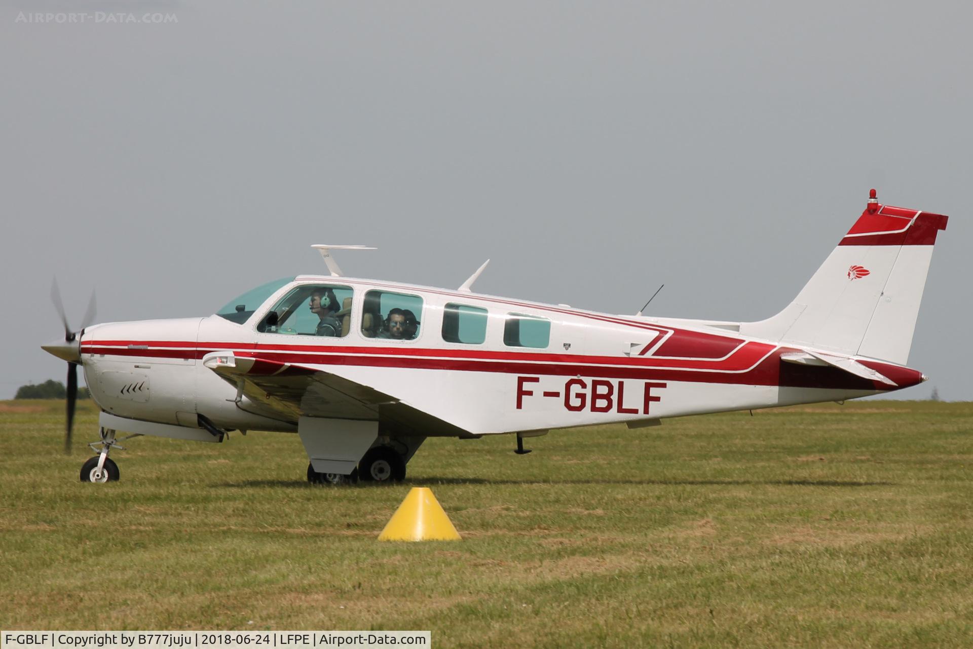 F-GBLF, 1979 Beech A36 Bonanza 36 C/N E-1443, at Meaux Airshow