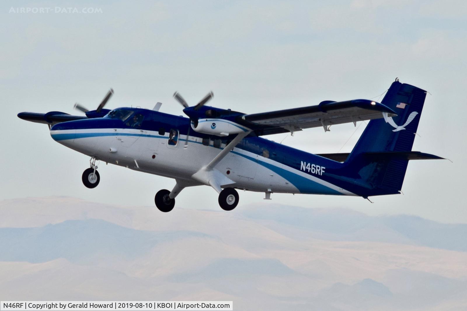 N46RF, 1985 De Havilland Canada DHC-6-300 Twin Otter C/N 824, Take off from RWY 10L.