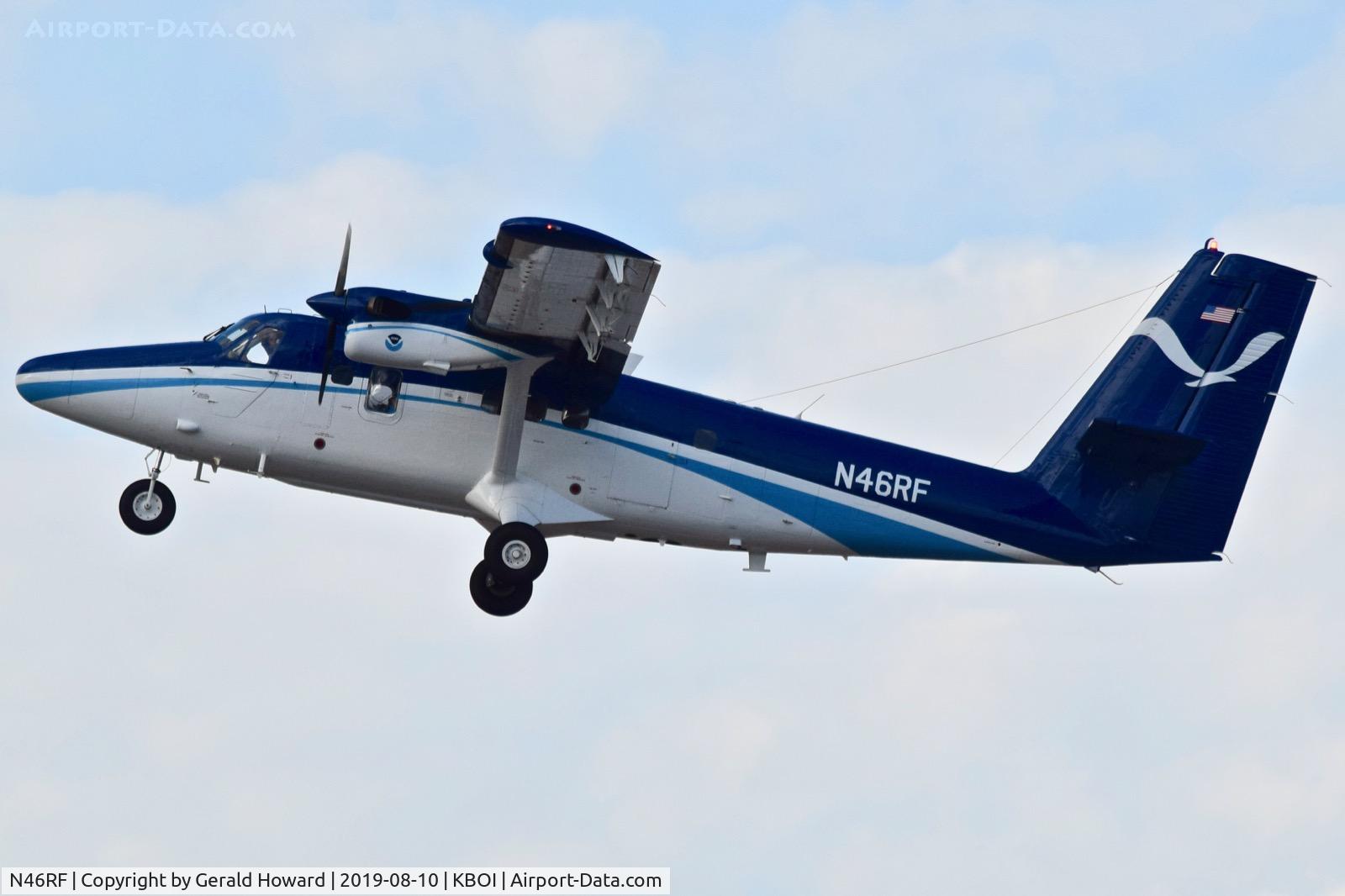 N46RF, 1985 De Havilland Canada DHC-6-300 Twin Otter C/N 824, Take off from RWY 10L.