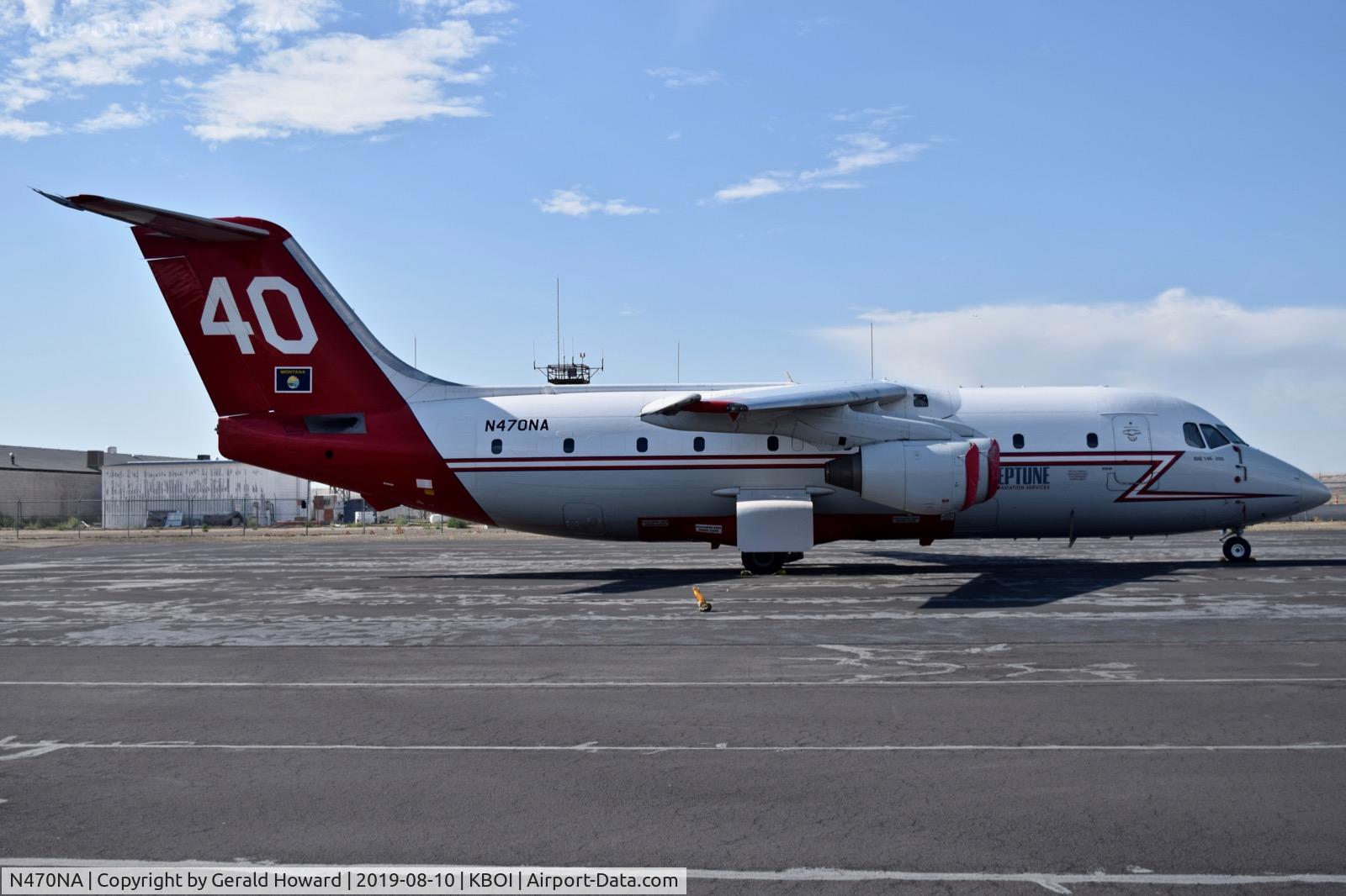 N470NA, 1986 British Aerospace BAe.146-200A C/N E2049, Parked on the NIFC ramp.