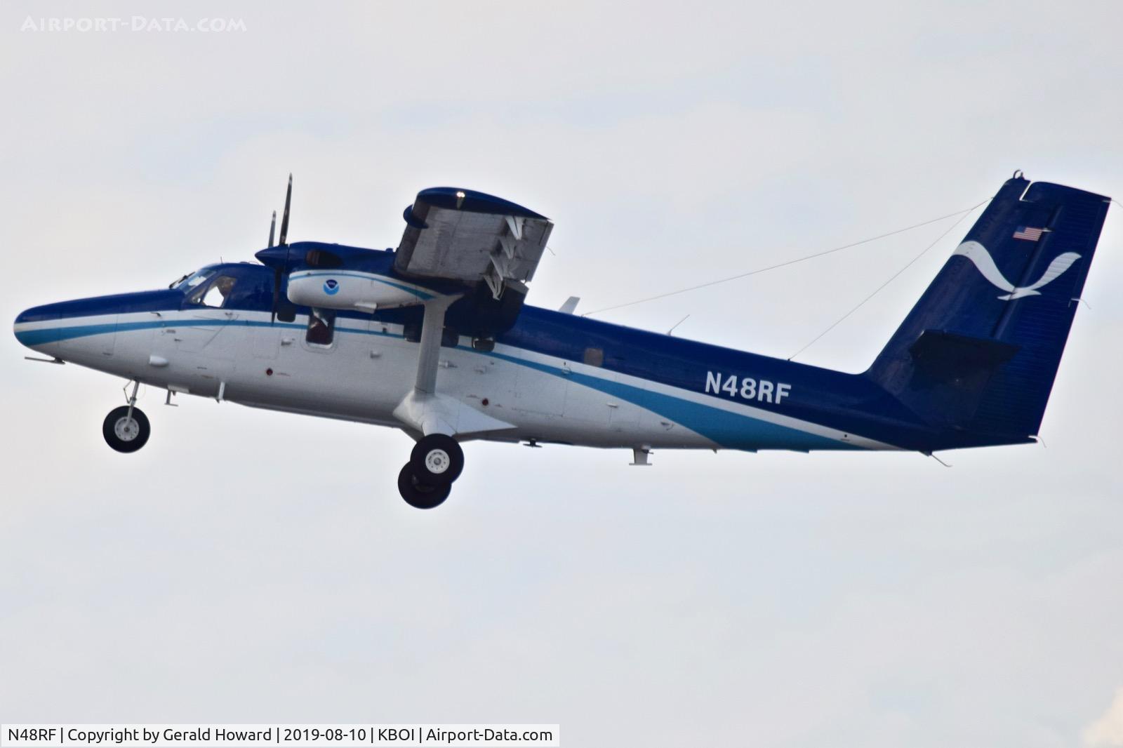 N48RF, 1981 De Havilland Canada DHC-6-310 Twin Otter C/N 740, Departing BOI.