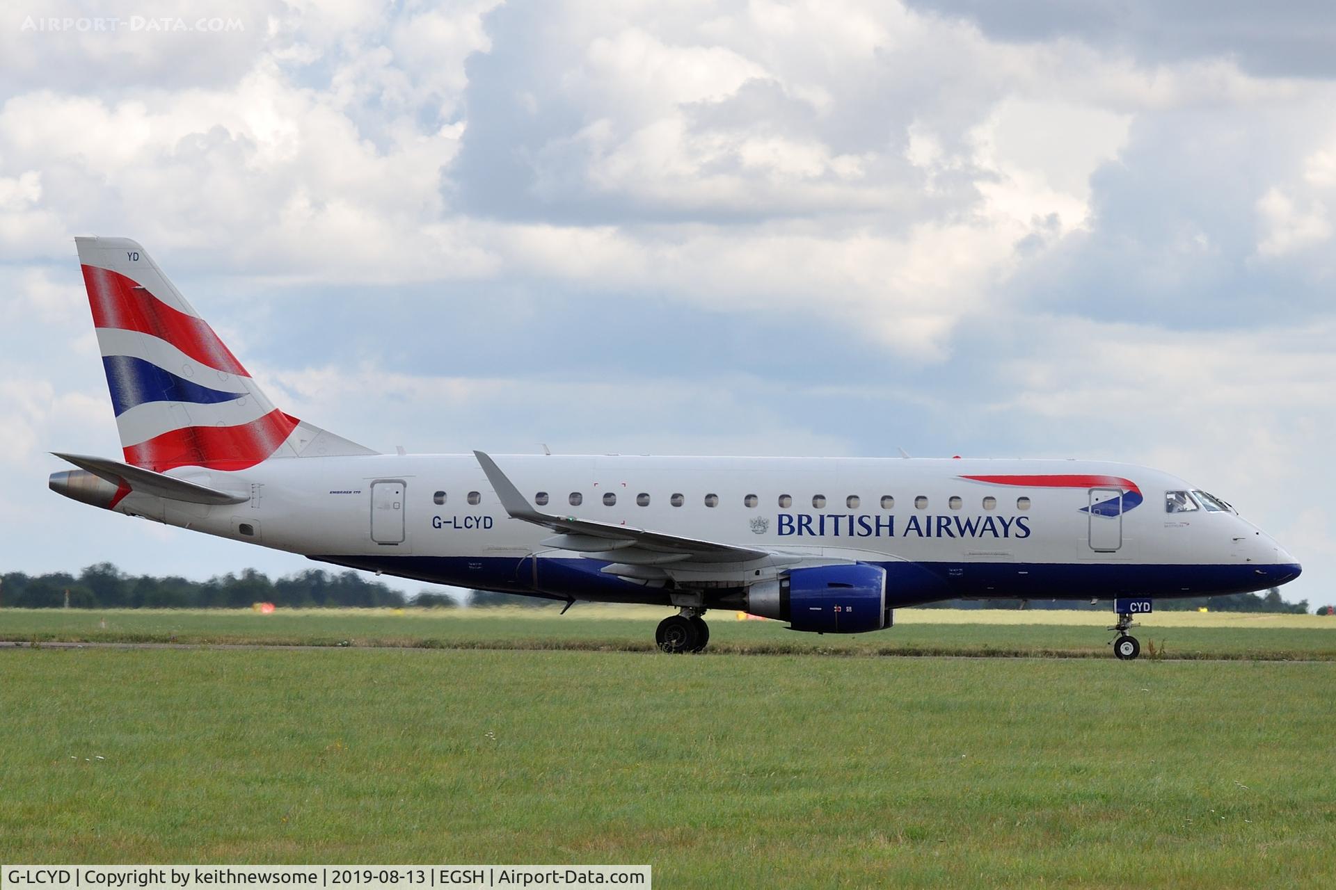 G-LCYD, 2009 Embraer 170STD (ERJ-170-100STD) C/N 17000294, Regular maintenance visitor.