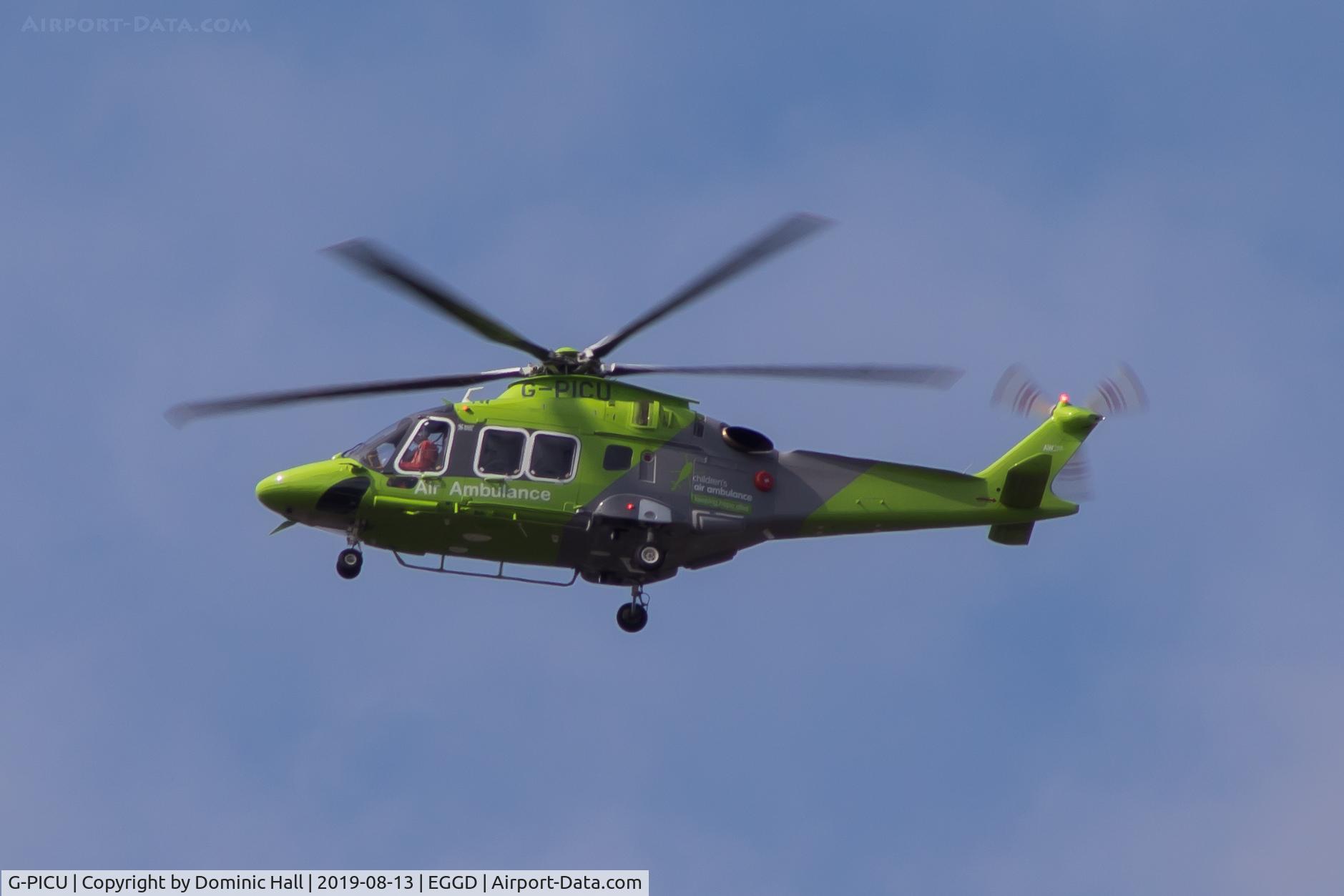 G-PICU, 2017 Leonardo AW169 C/N 69055, Approaching Bristol Royal Infirmiry