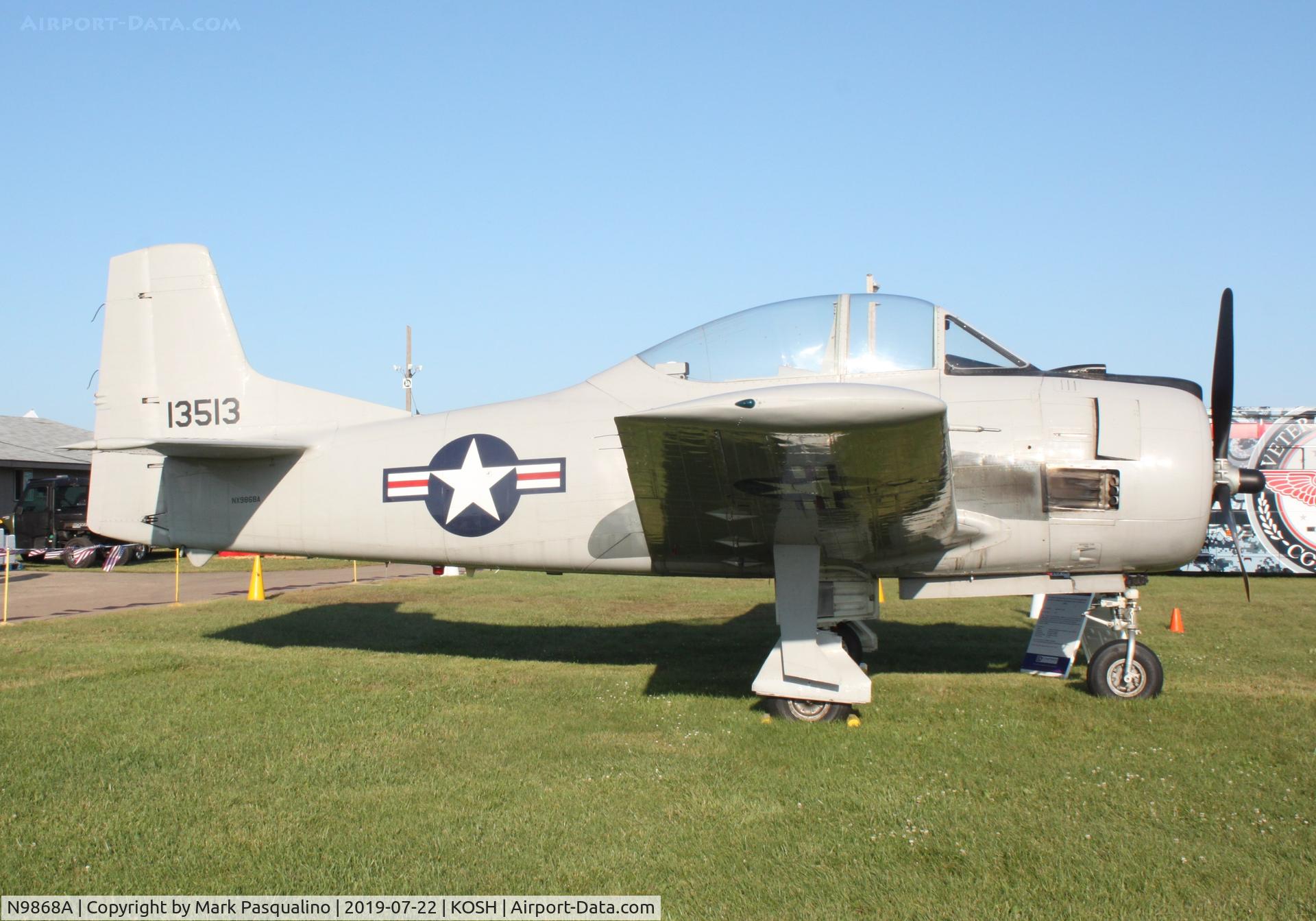 N9868A, 1951 North American T-28D Trojan C/N 174-51 (51-3513), North American T-28F