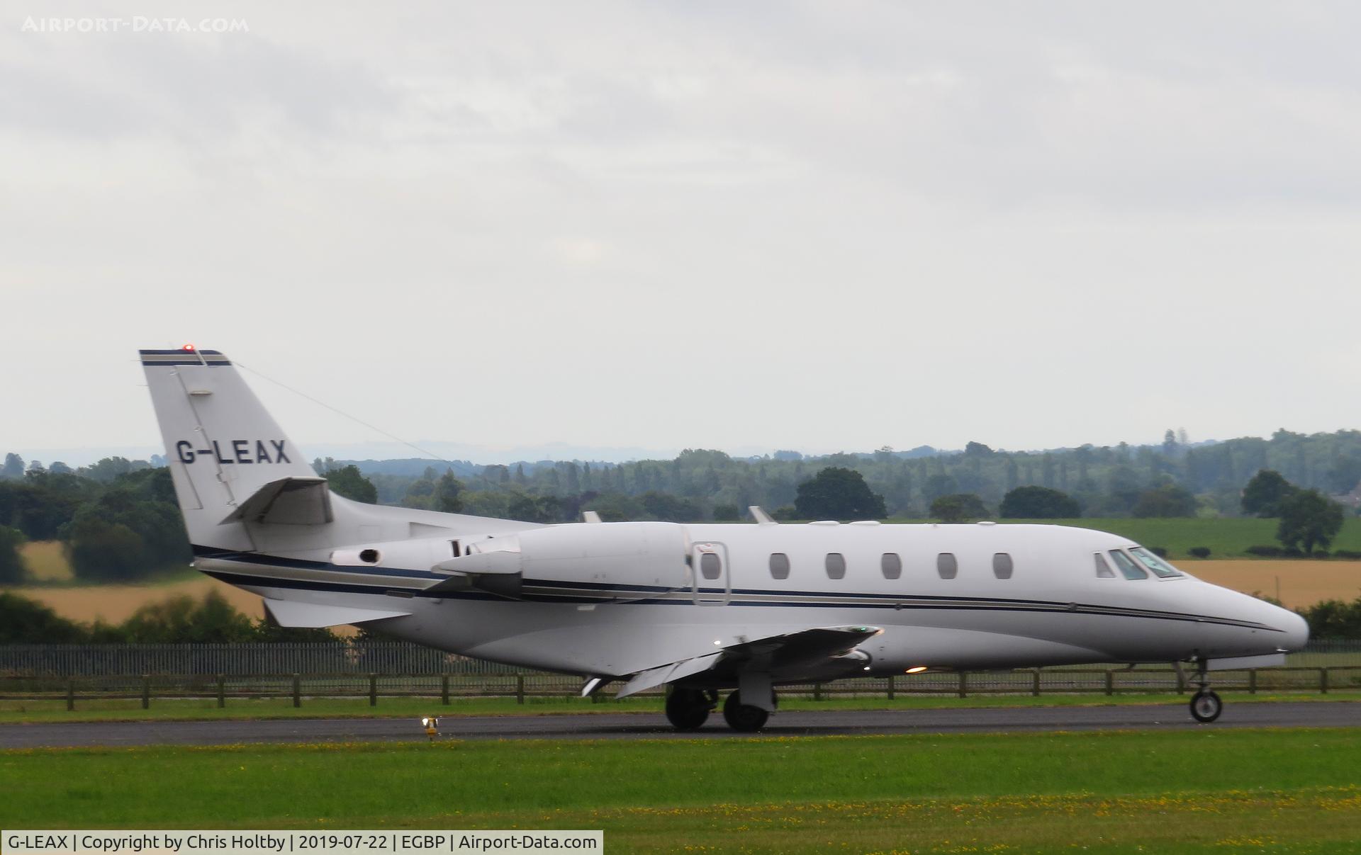 G-LEAX, 2007 Cessna 560XL Citation XLS C/N 560-5712, Visiting Kemble Airfield from Stapleford in Essex