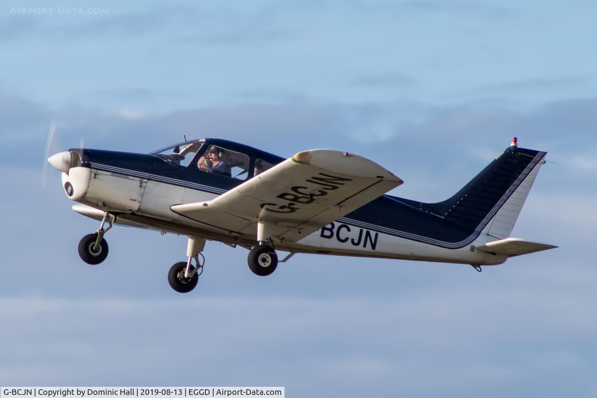 G-BCJN, 1974 Piper PA-28-140 Cherokee Cruiser C/N 28-7425350, Departing RWY 27