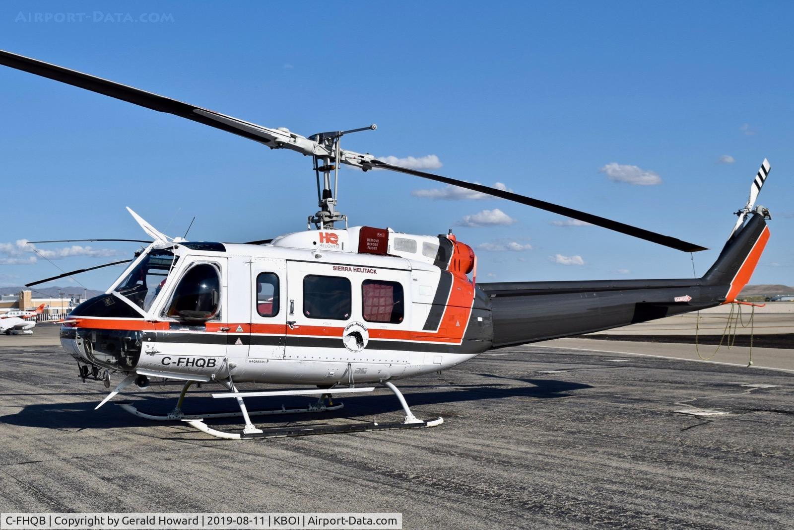 C-FHQB, 1975 Bell 205A-1 C/N 30183, Parked on the north GA ramp.