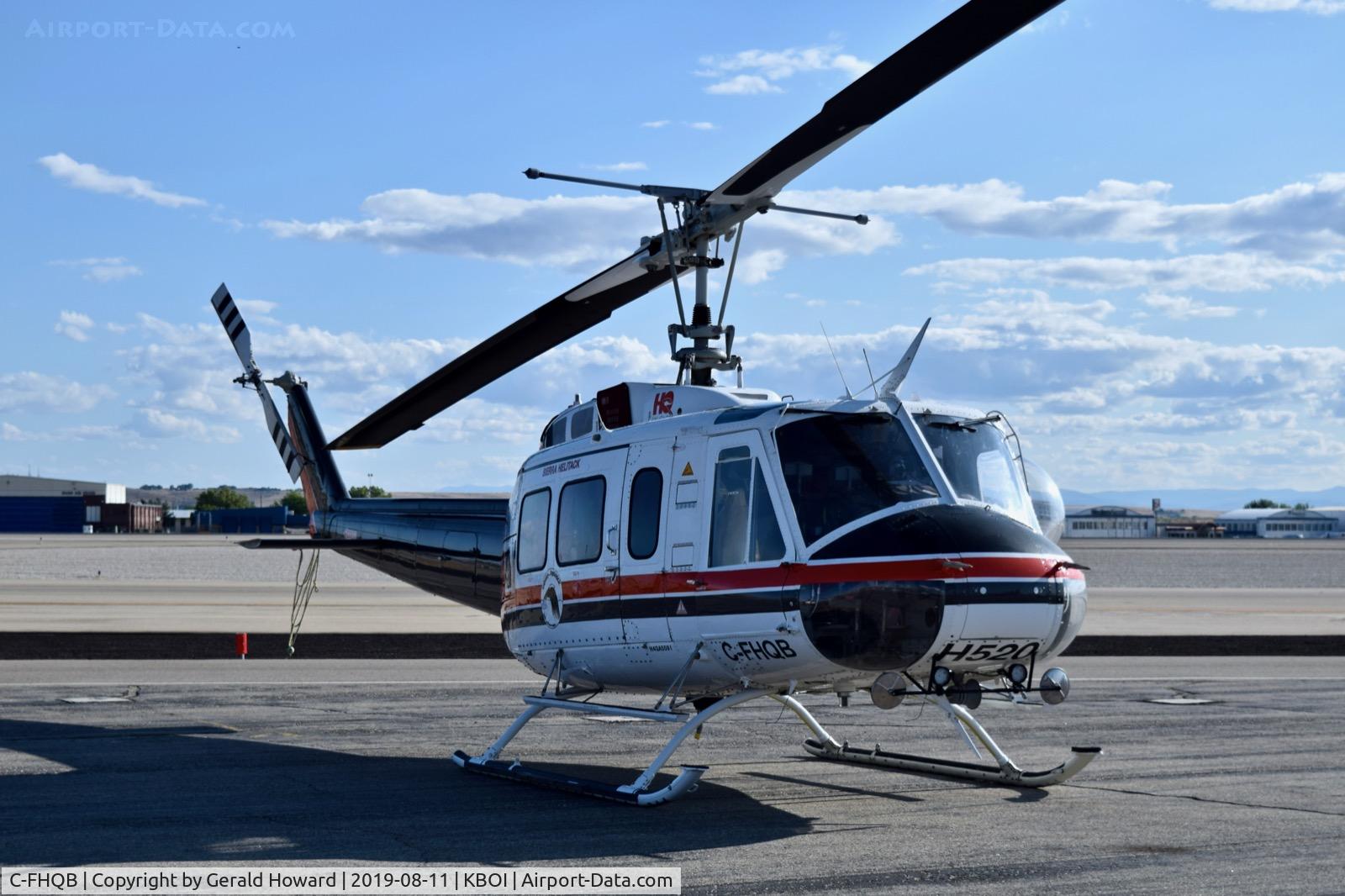 C-FHQB, 1975 Bell 205A-1 C/N 30183, Parked on the north GA ramp.