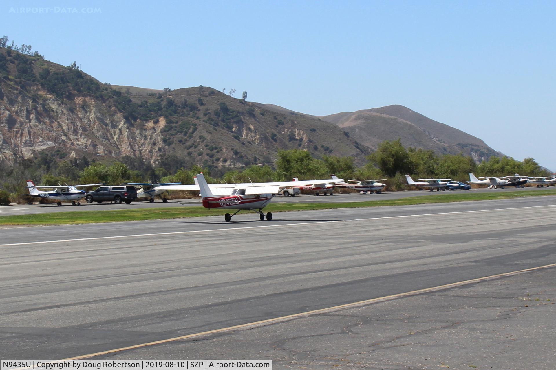 N9435U, 1976 Cessna 150M C/N 15078383, 1976 Cessna 150M, Continental O-200 100 Hp, landing Roll Rwy 22