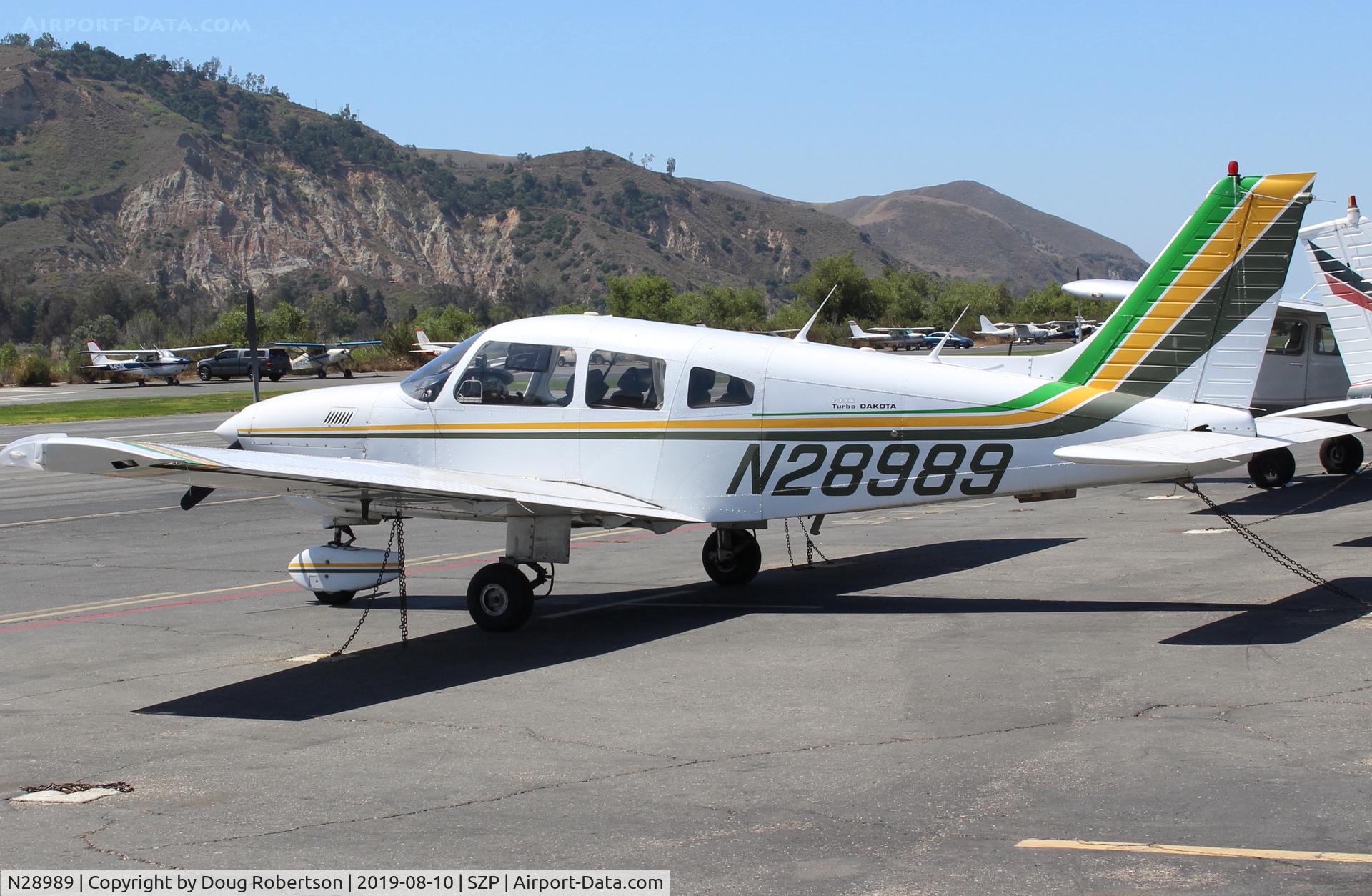 N28989, 1979 Piper PA-28-201T Turbo Dakota C/N 28-7921030, 1979 Piper PA-28-201T TURBO DAKOTA, Continental TSIO-360-FB 200 Hp, 1,400 hour TBO, one year only-90 built, on Transient Ramp