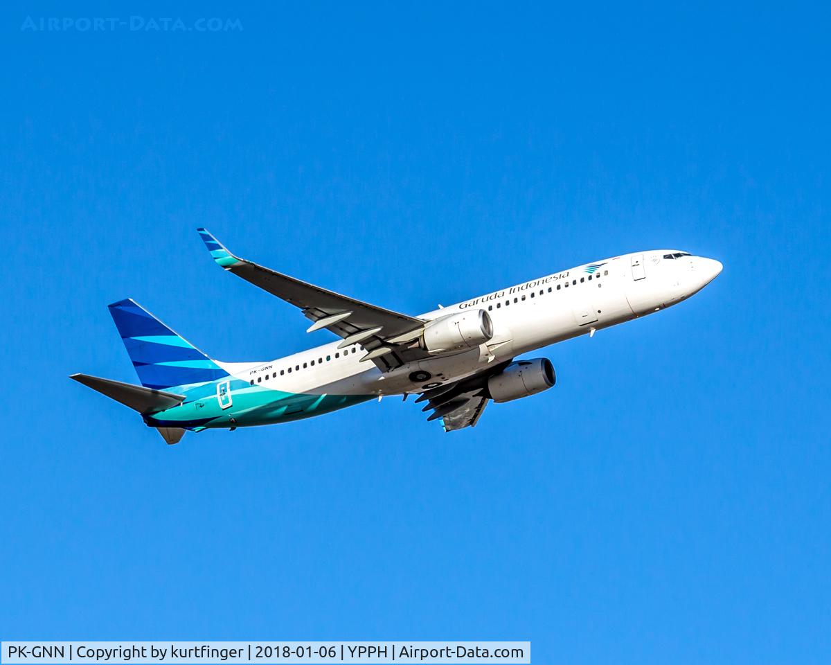 PK-GNN, 2014 Boeing 737-86N C/N 41270, Boeing 737-86N Garuda PK-GNN departed runway 21 YPPH 060118.