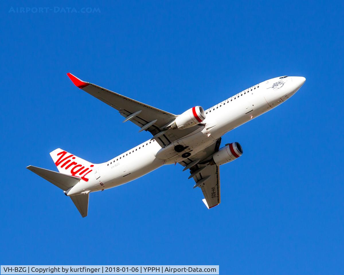 VH-BZG, 2010 Boeing 737-8FE C/N 37822, Boeing 737-8FE Virgin VH-BZG departed runway 21 YPPH 060118.