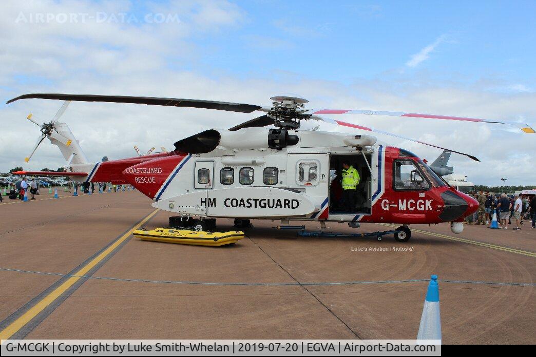 G-MCGK, 2014 Sikorsky S-92A C/N 920251, At RIAT 2019