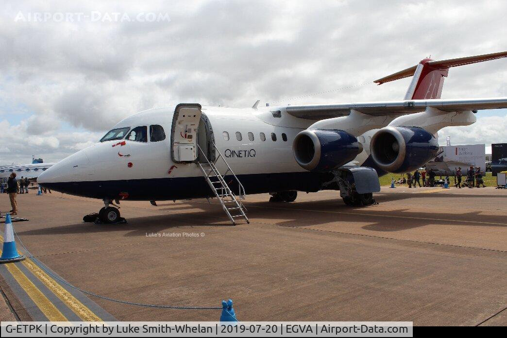 G-ETPK, 1994 British Aerospace Avro 146-RJ70 C/N E1254, At RIAT 2019