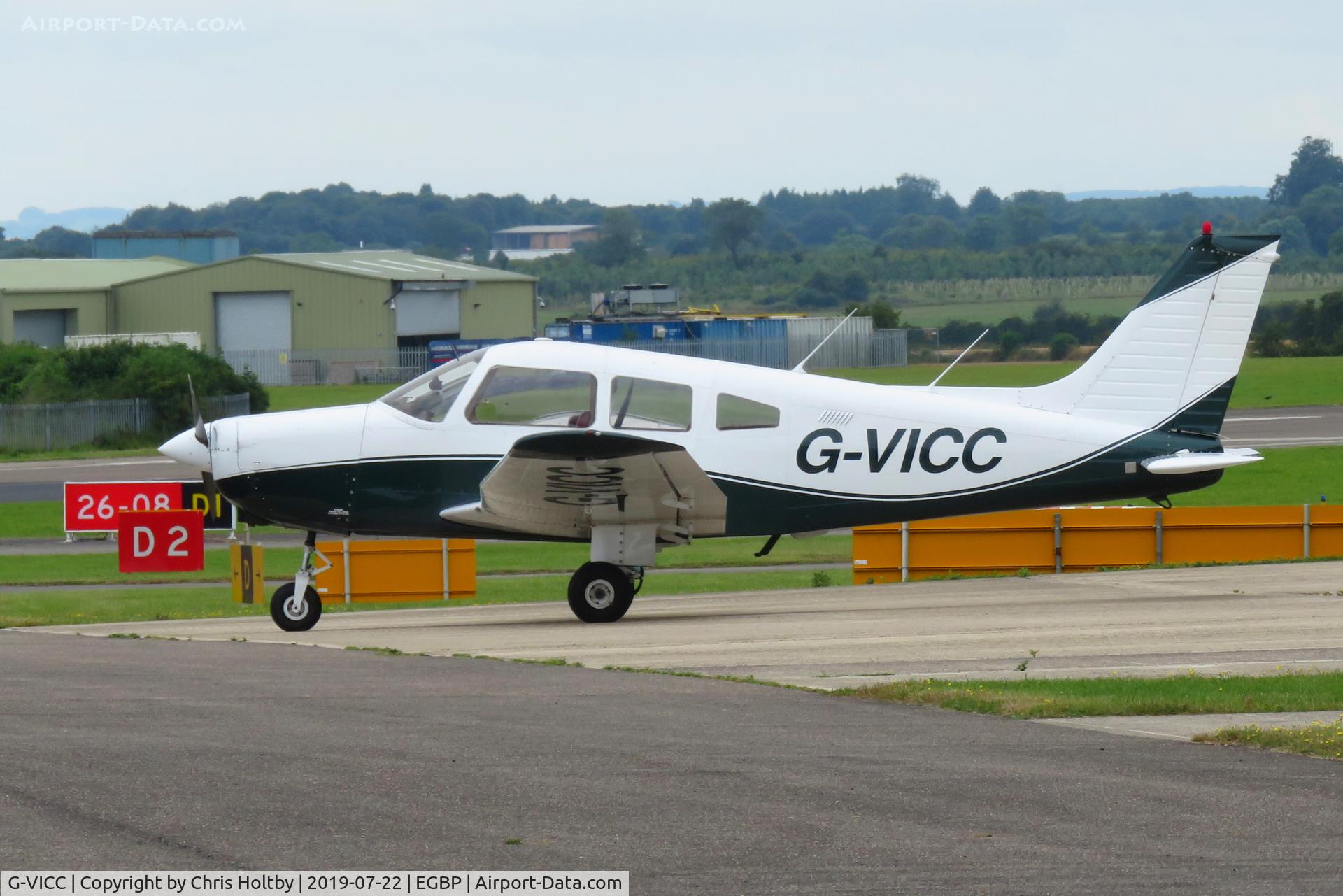 G-VICC, 1979 Piper PA-28-161 Cherokee Warrior II C/N 28-7916317, Parked at Kemble
