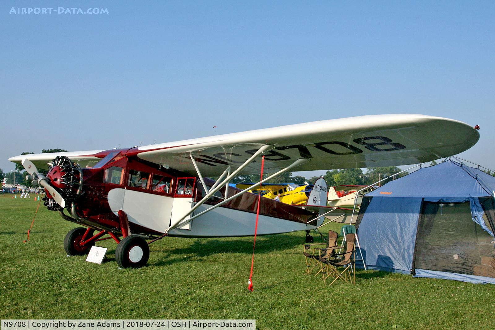 N9708, Fairchild 71 C/N 37, 2018 EAA AirVenture - Oshkosh. Wisconsin
