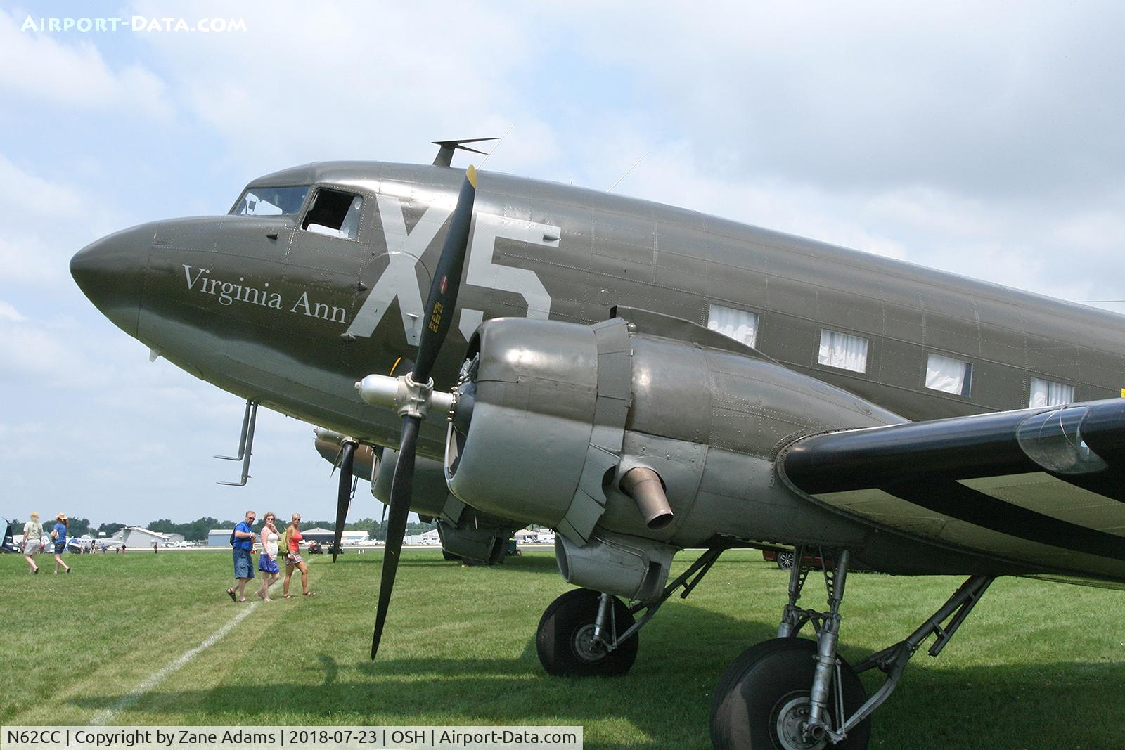 N62CC, 1943 Douglas DC-3C (C-47A-DL) C/N 13798, 2018 EAA AirVenture - Oshkosh. Wisconsin